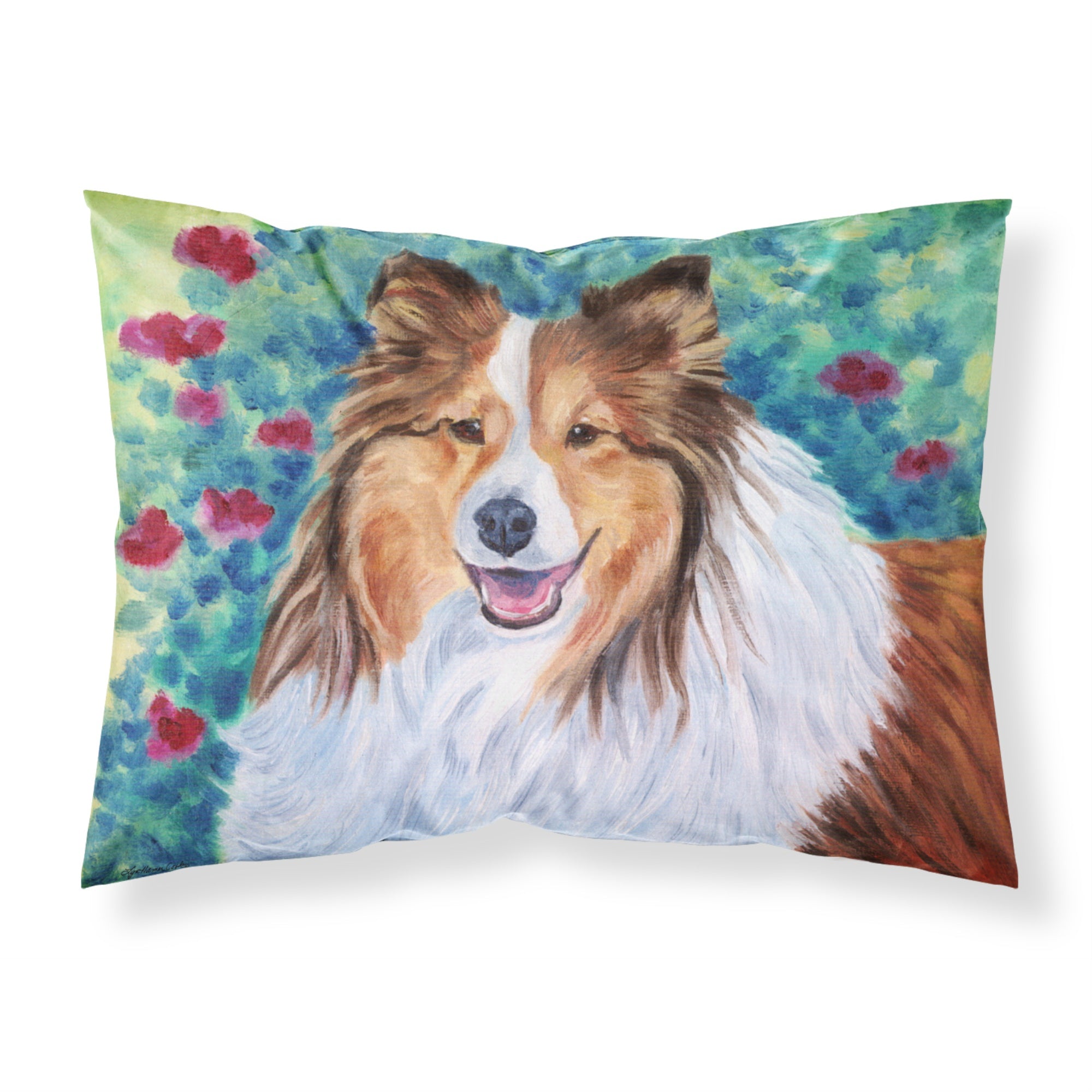 Caroline'S Treasures Sheltie Fabric Standard Pillowcase 7424Pillowcase, Multicolor