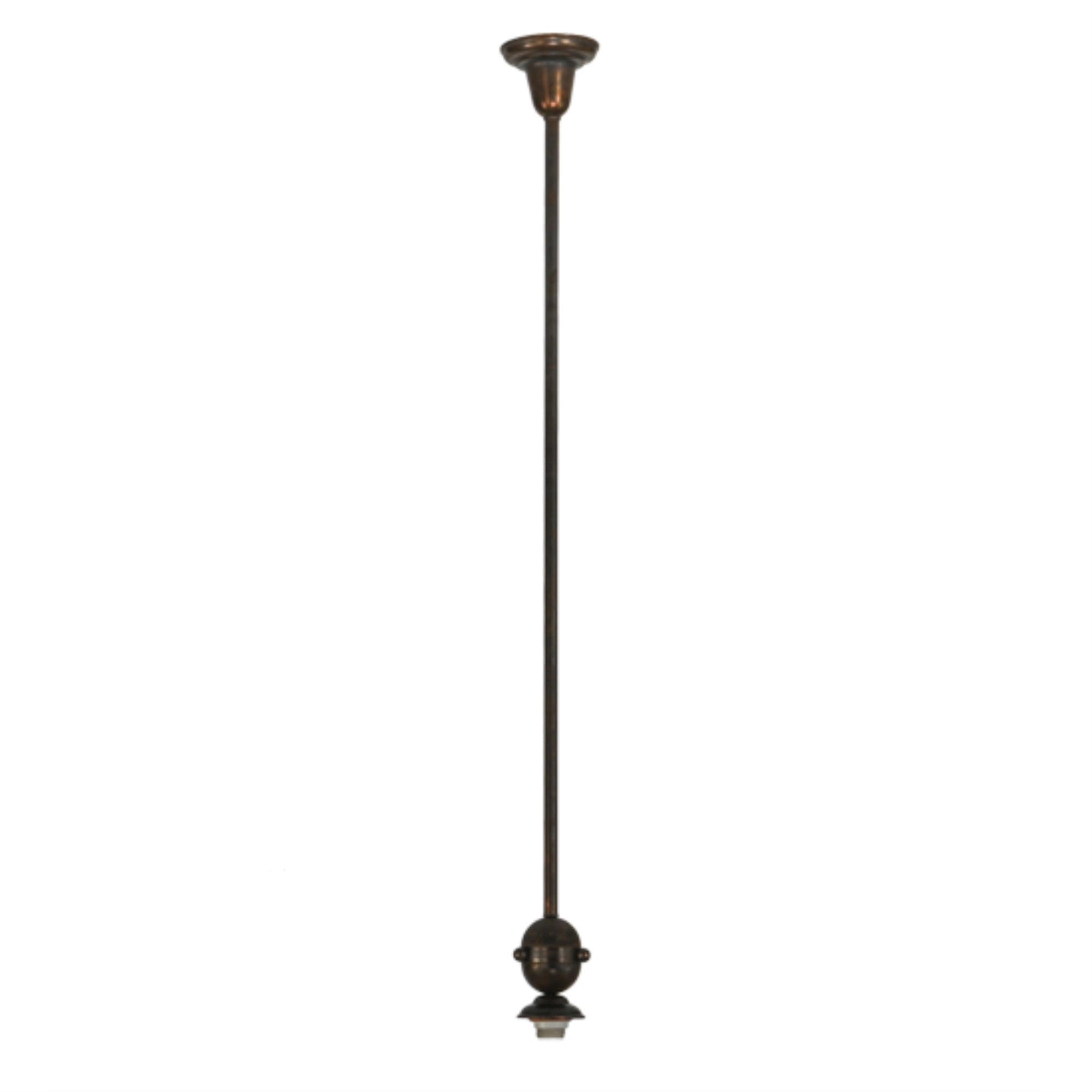 5'W Revival Vintage Copper 1 Lt Deco Ball Pendant Hardware