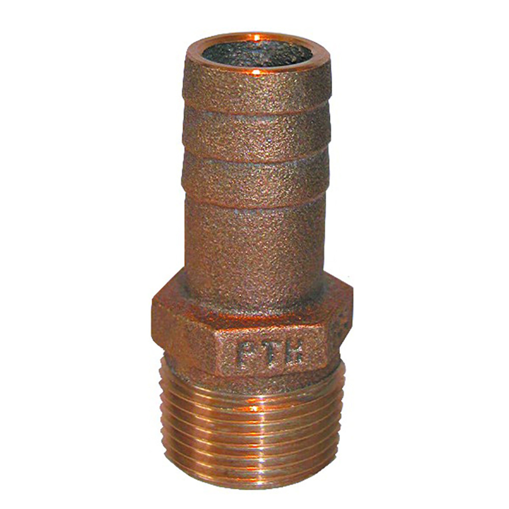 Groco 2' Npt X 2' Id Hose Barb Straight Fitting