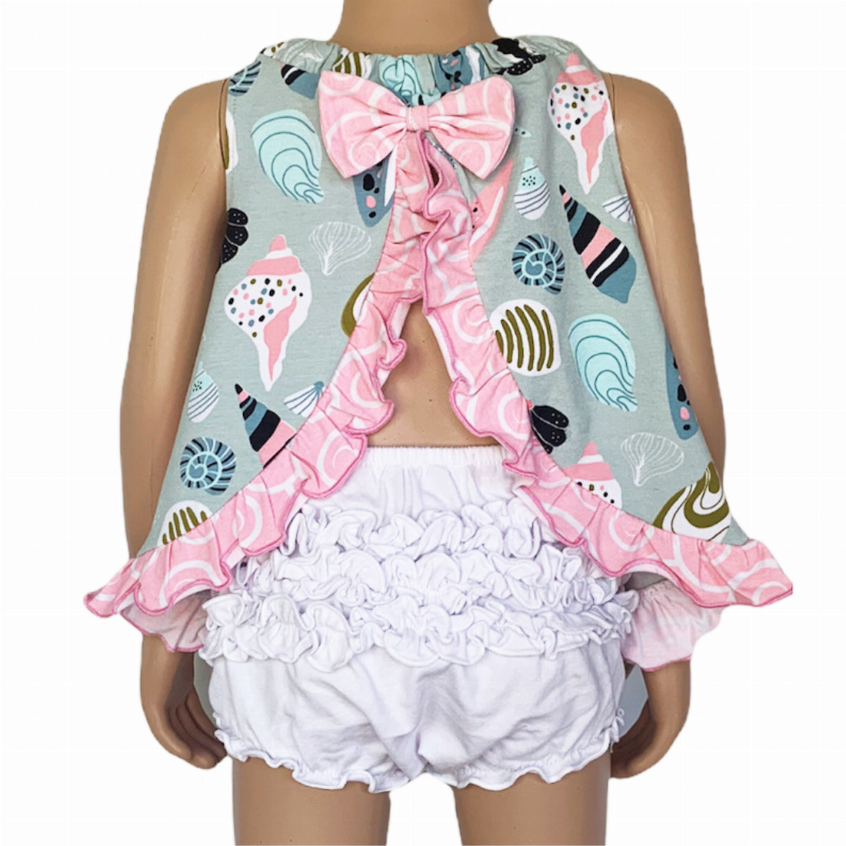 Annloren Baby And Big Girls Seashell Swing Tank Top Spring Summer Separates