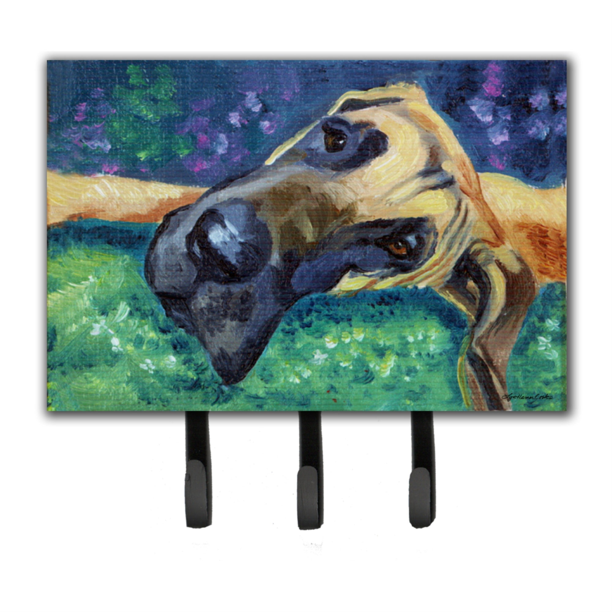 Caroline'S Treasures Dane Hard Day Leash Or Key Holder 7434Th68, Triple, Multicolor