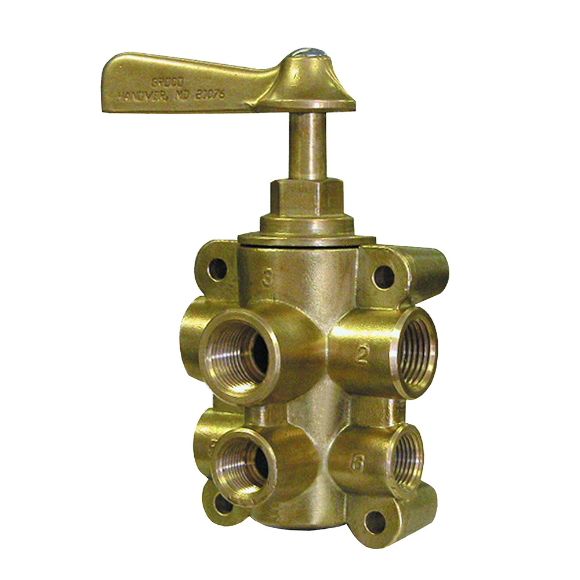 Groco 6 Port Fuel Valve 1/2' Main 3/8' Return