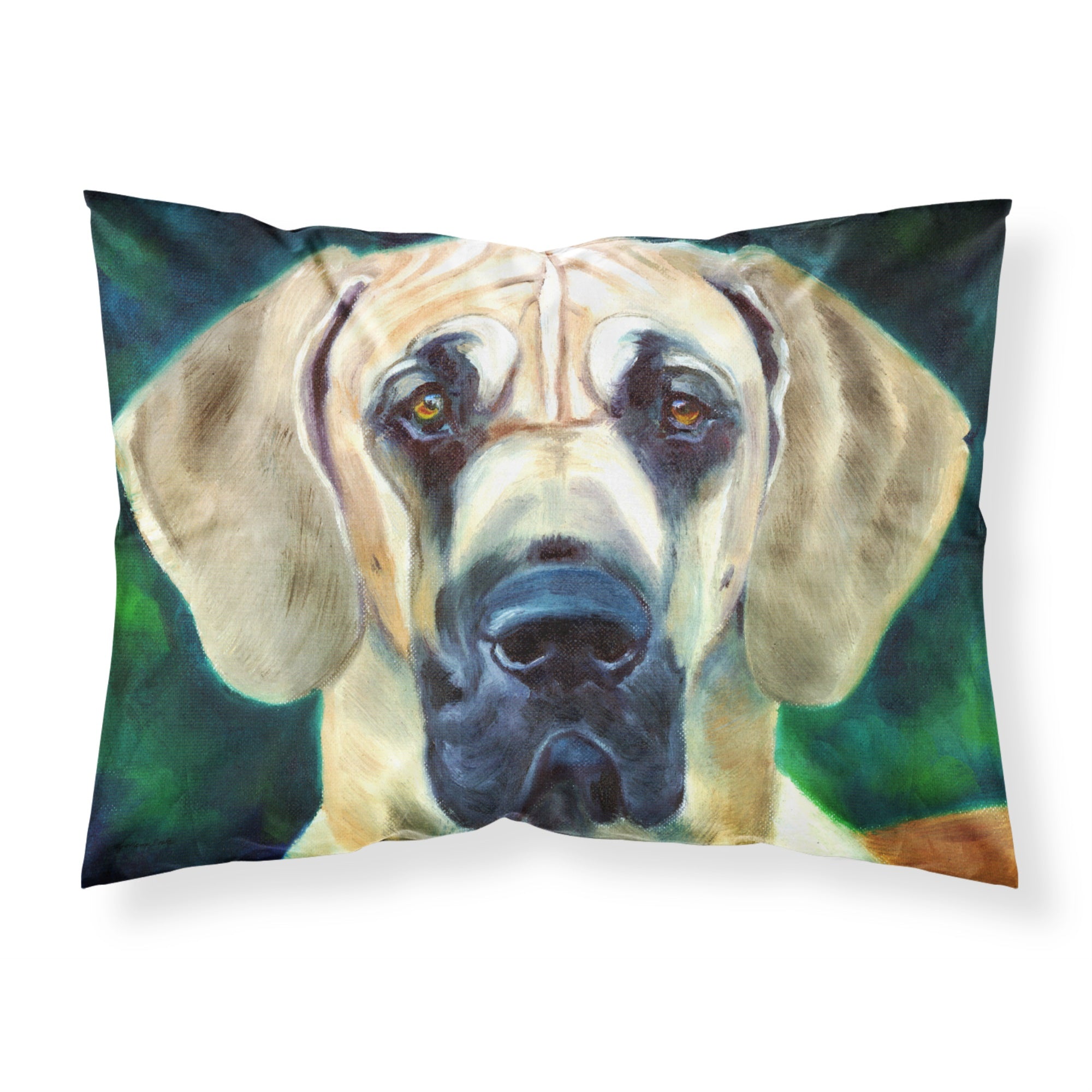 Caroline'S Treasures Dane Lookin At You Fabric Standard Pillowcase 7444Pillowcase, Multicolor