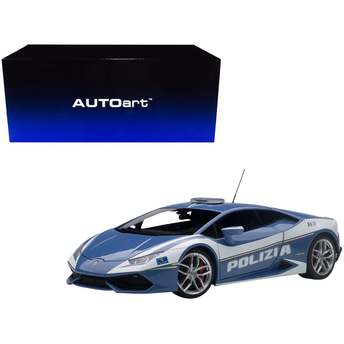 Lamborghini Huracan Lp610 Police Car 1/18 Model Car By Autoart
