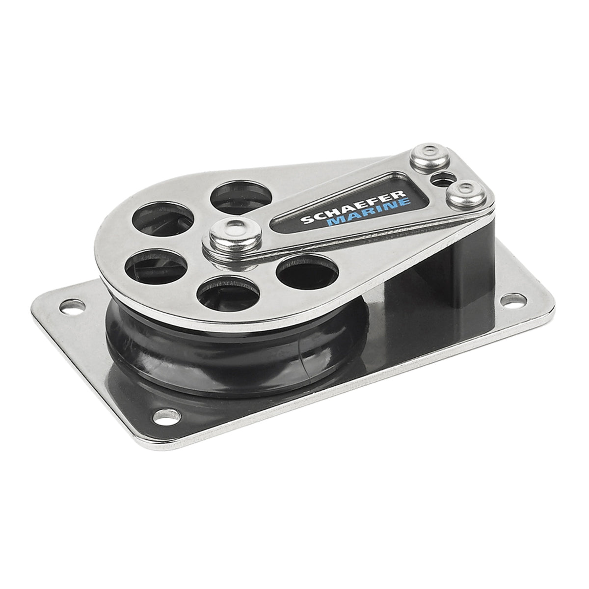 Schaefer Series 5 Flat Base Single Cheek Block- Stainless
