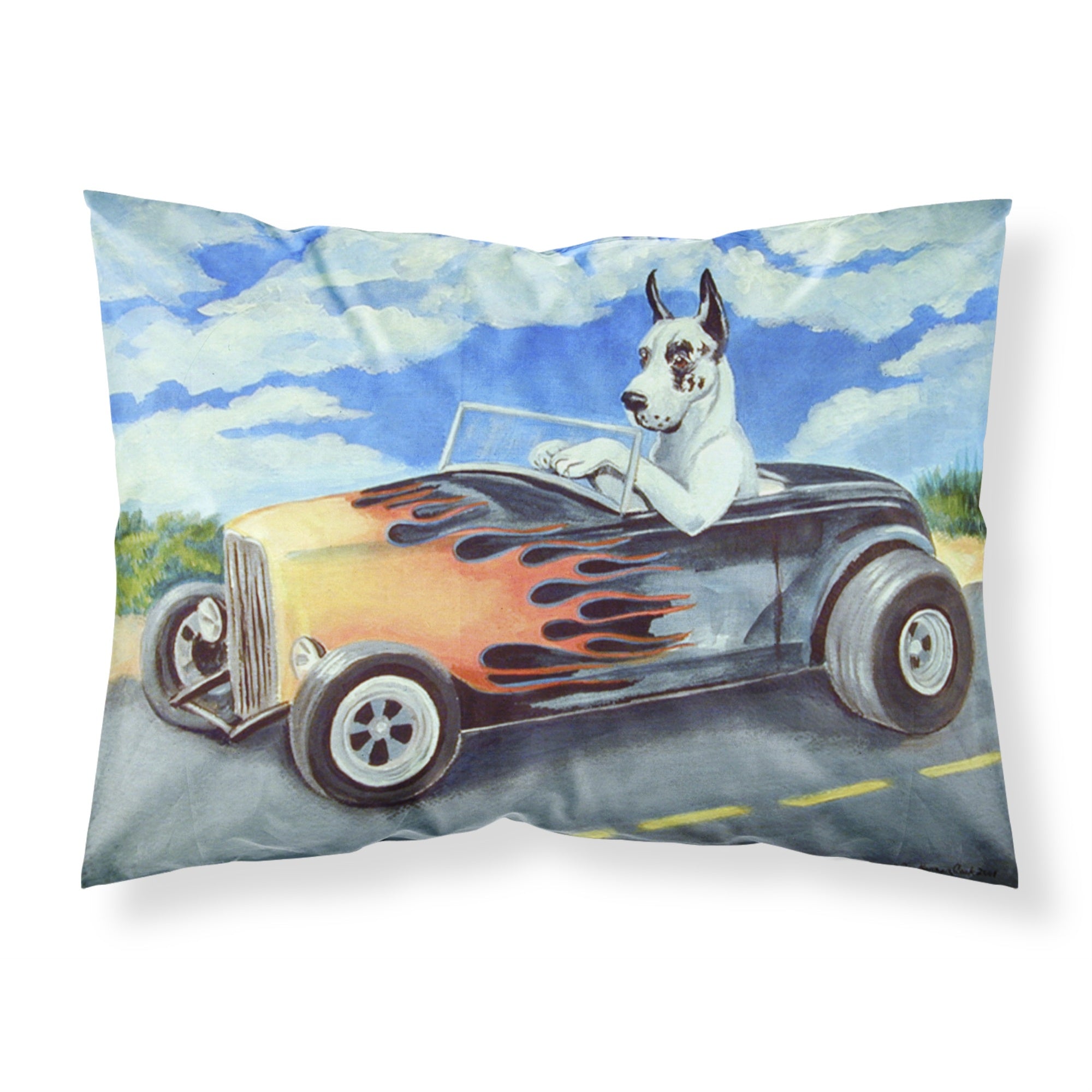 Caroline'S Treasures 7502Pillowcase Great Dane Moisture Wicking Fabric Standard Pillowcase, Large, Multicolor