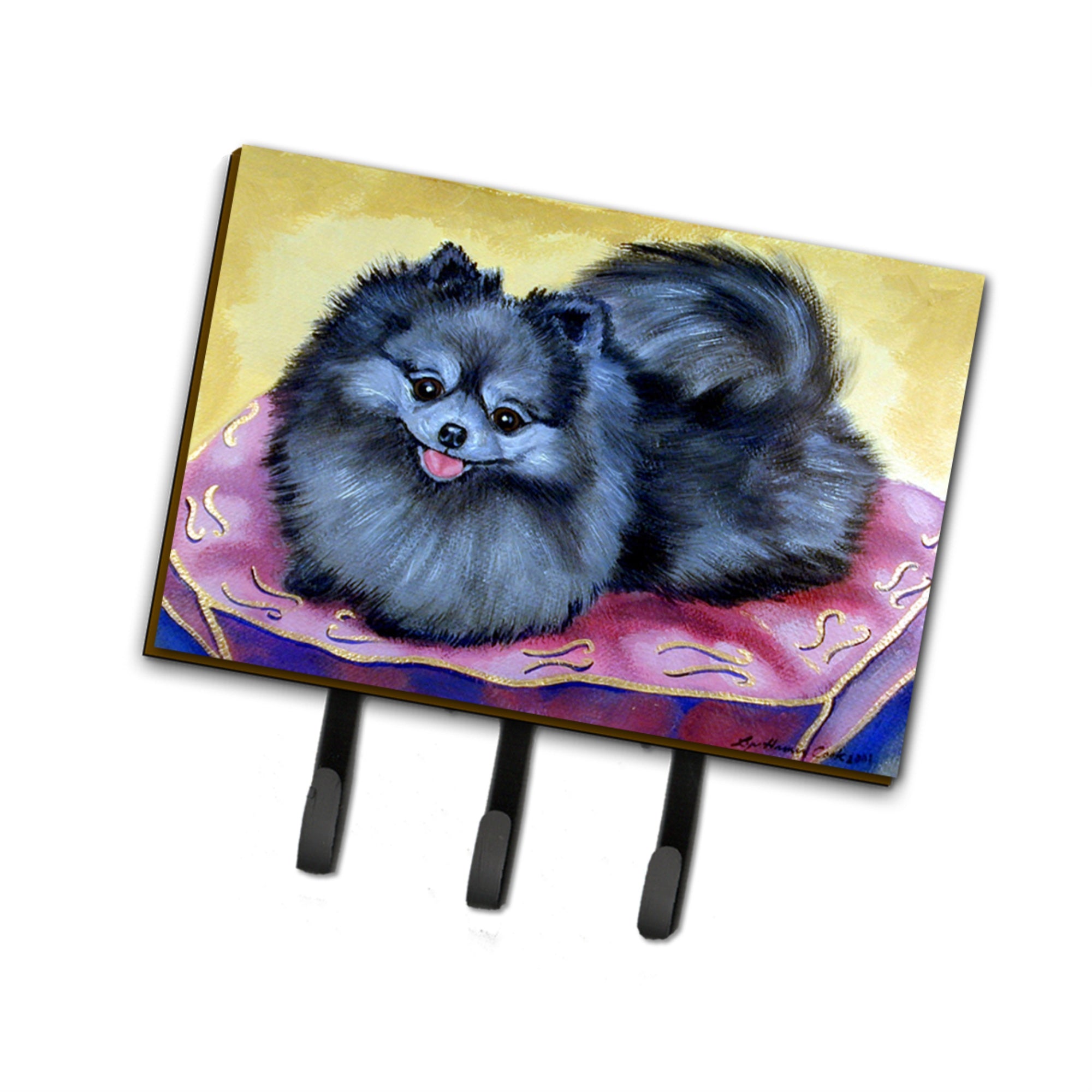 Caroline'S Treasures 7503Th68 Pomeranian Leash Holder Or Key Hook, Large, Multicolor