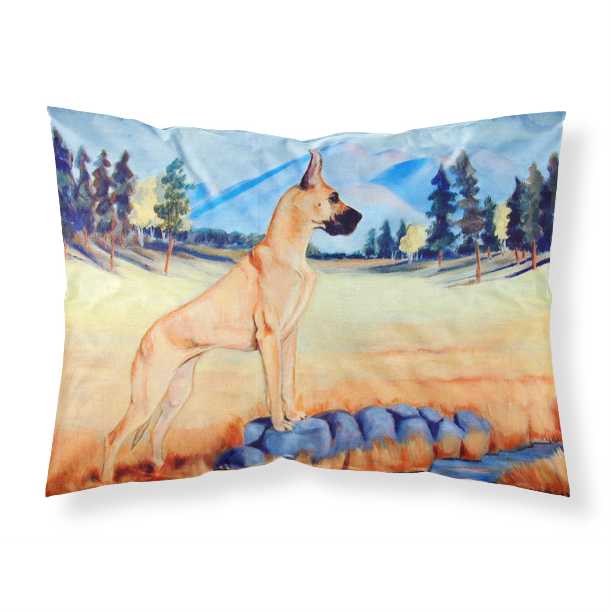 Caroline'S Treasures 7504Pillowcase Great Dane Moisture Wicking Fabric Standard Pillowcase, Large, Multicolor