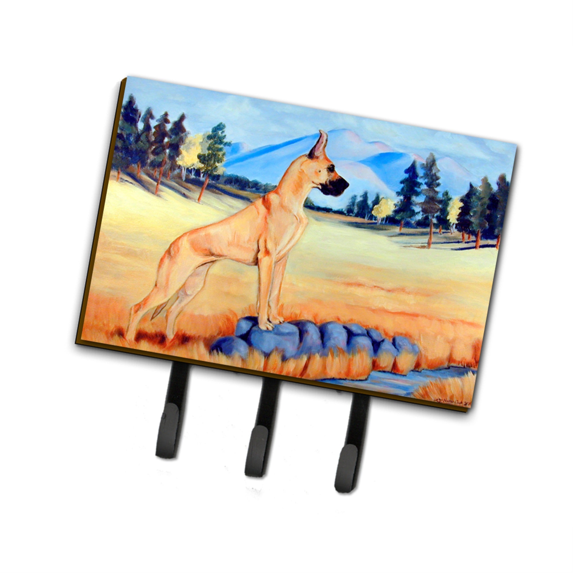 Caroline'S Treasures 7504Th68 Great Dane Leash Holder Or Key Hook, Large, Multicolor