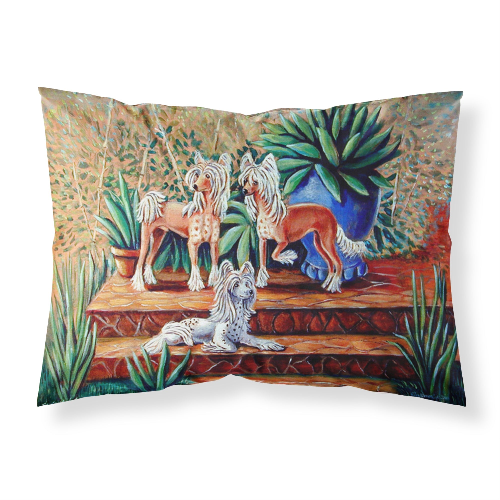 Caroline'S Treasures 7505Pillowcase Chinese Crested Moisture Wicking Fabric Standard Pillowcase, Large, Multicolor