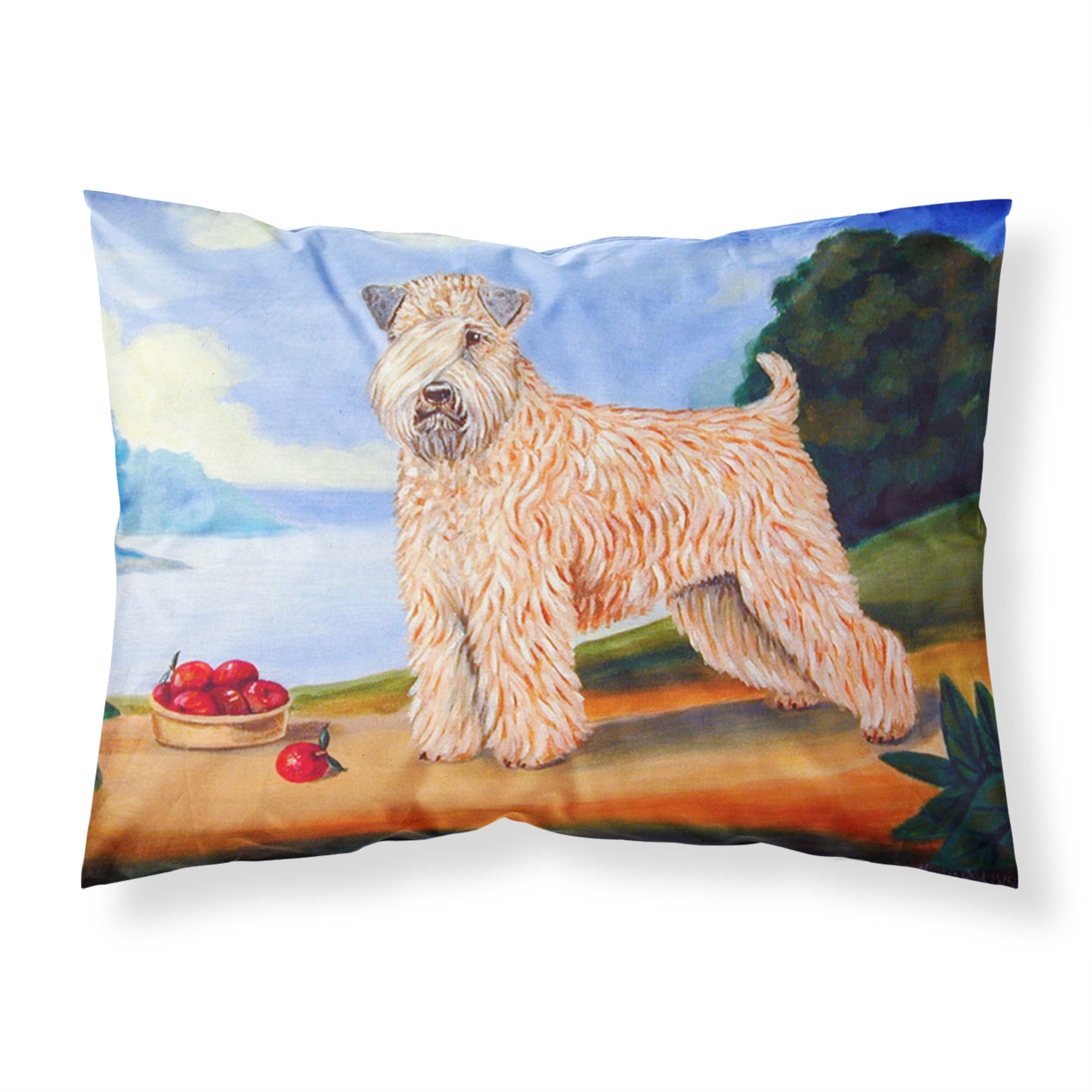 Caroline'S Treasures 7509Pillowcase Wheaten Terrier Soft Coated Moisture Wicking Fabric Standard Pillowcase, Large, Multicolor