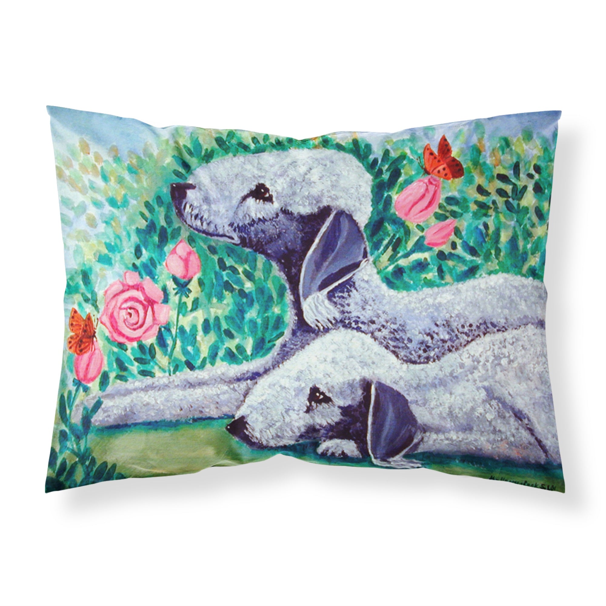 Caroline'S Treasures 7512Pillowcase Bedlington Terrier Moisture Wicking Fabric Standard Pillowcase, Large, Multicolor
