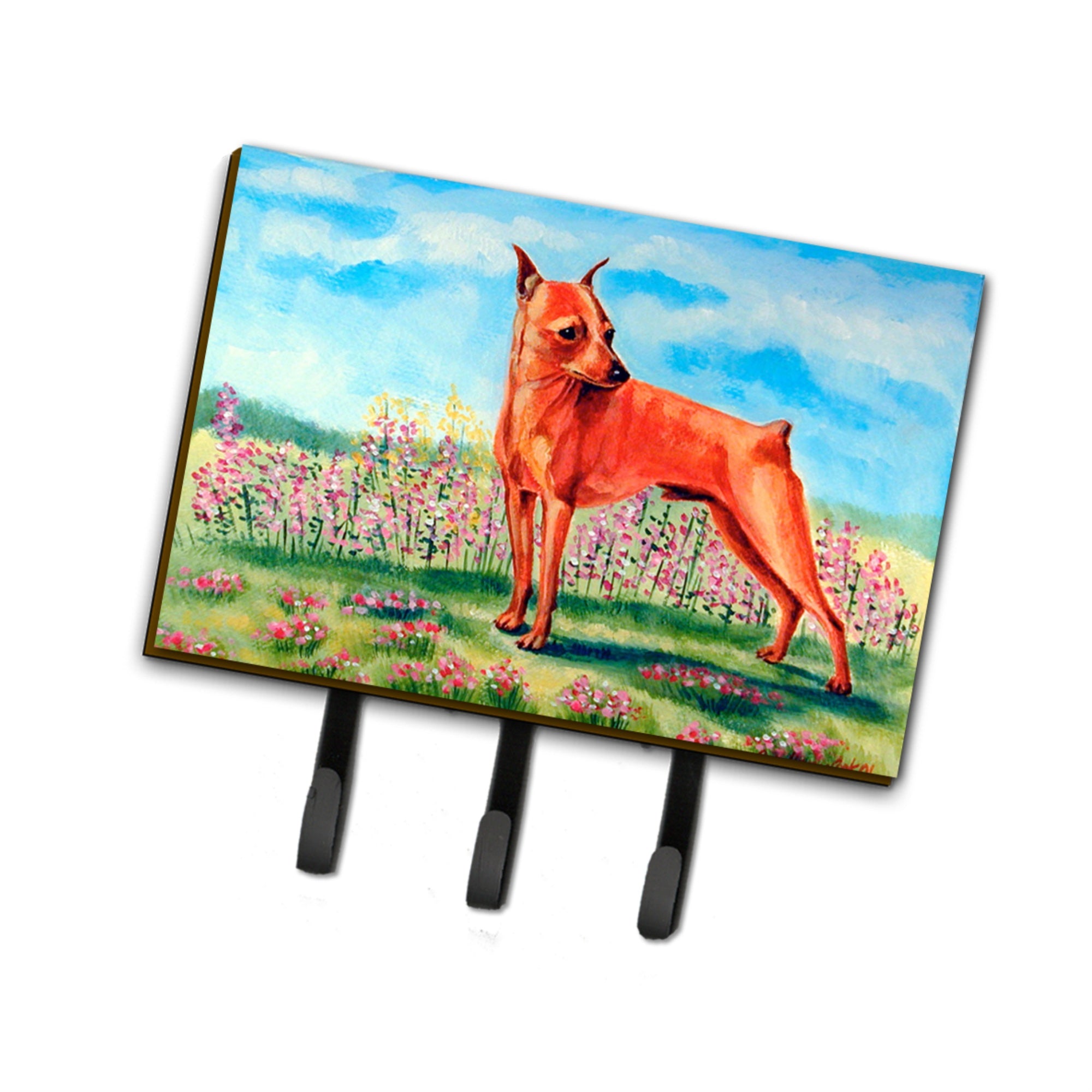 Caroline'S Treasures 7516Th68 Min Pin Leash Holder Or Key Hook, Large, Multicolor