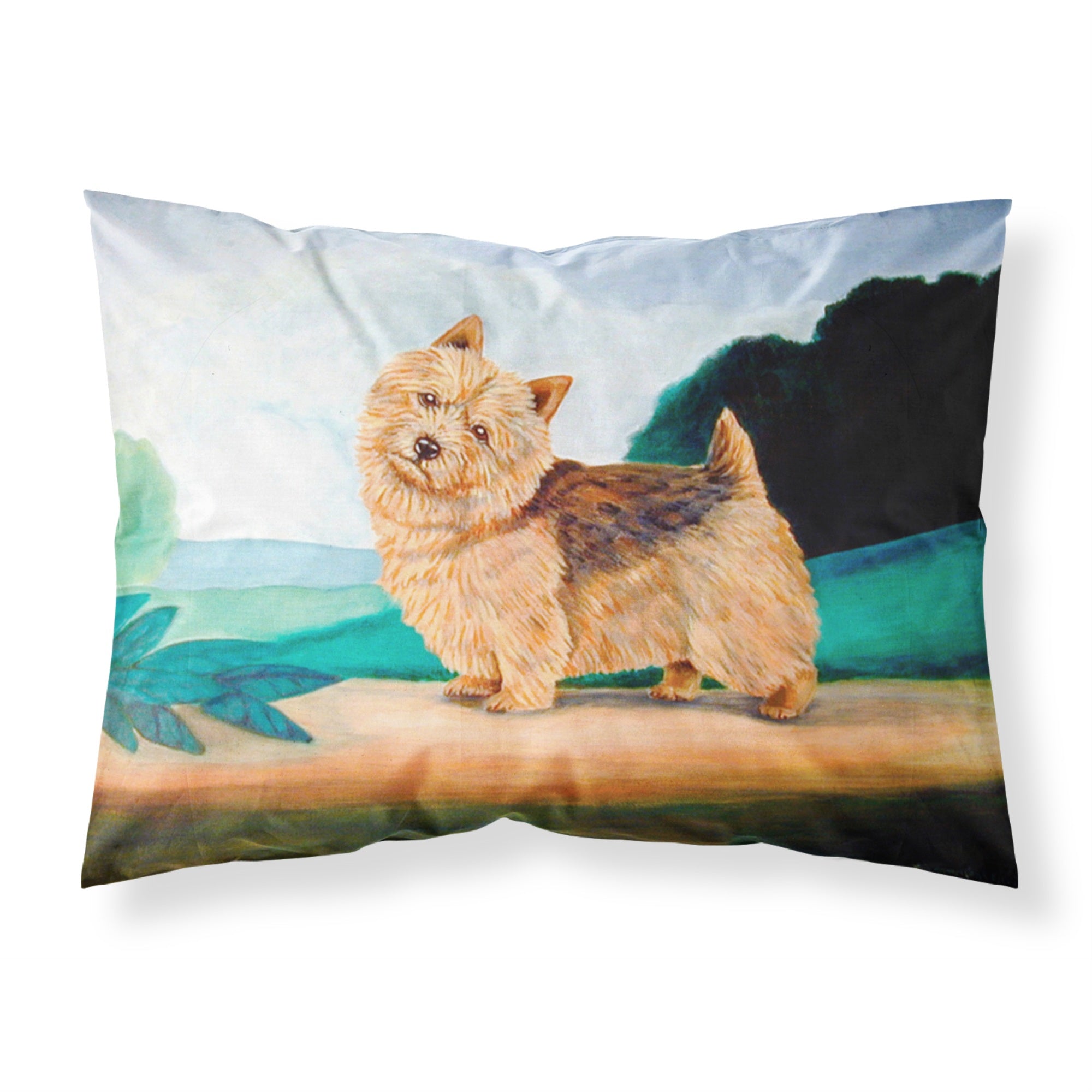 Caroline'S Treasures 7519Pillowcase Norwich Terrier Moisture Wicking Fabric Standard Pillowcase, Large, Multicolor