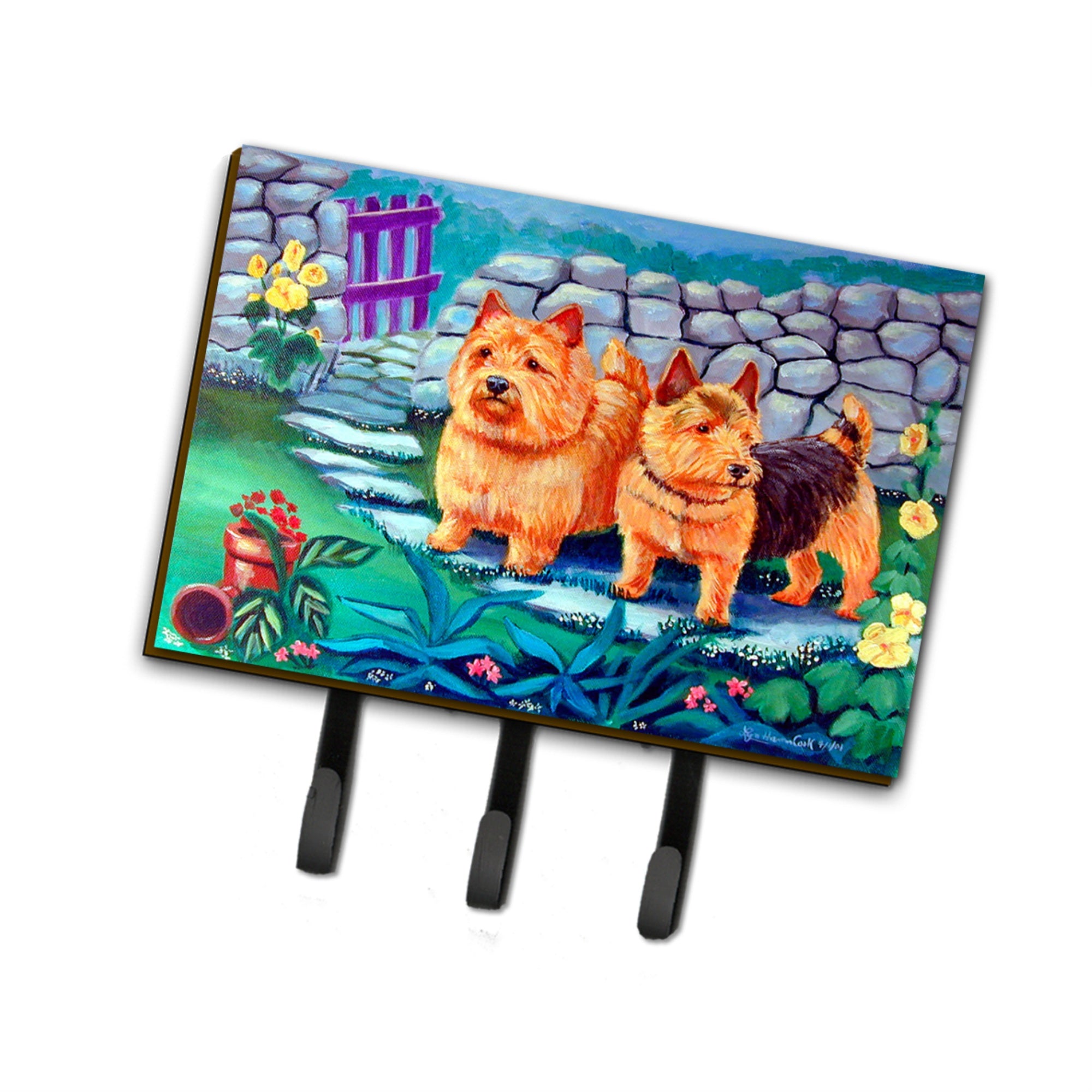 Caroline'S Treasures 7520Th68 Norwich Terrier Leash Holder Or Key Hook, Large, Multicolor