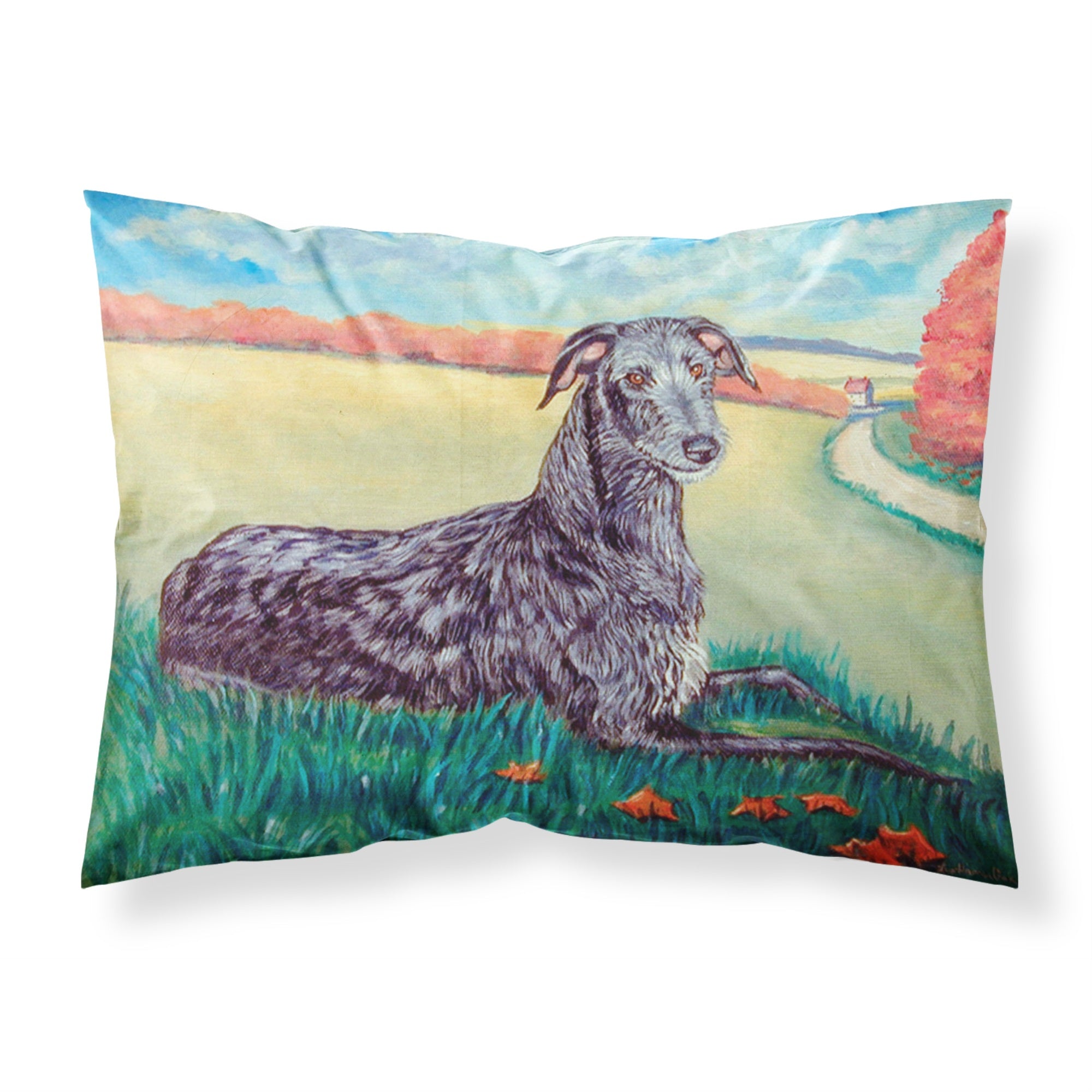Caroline'S Treasures 7521Pillowcase Scottish Deerhound Moisture Wicking Fabric Standard Pillowcase, Large, Multicolor