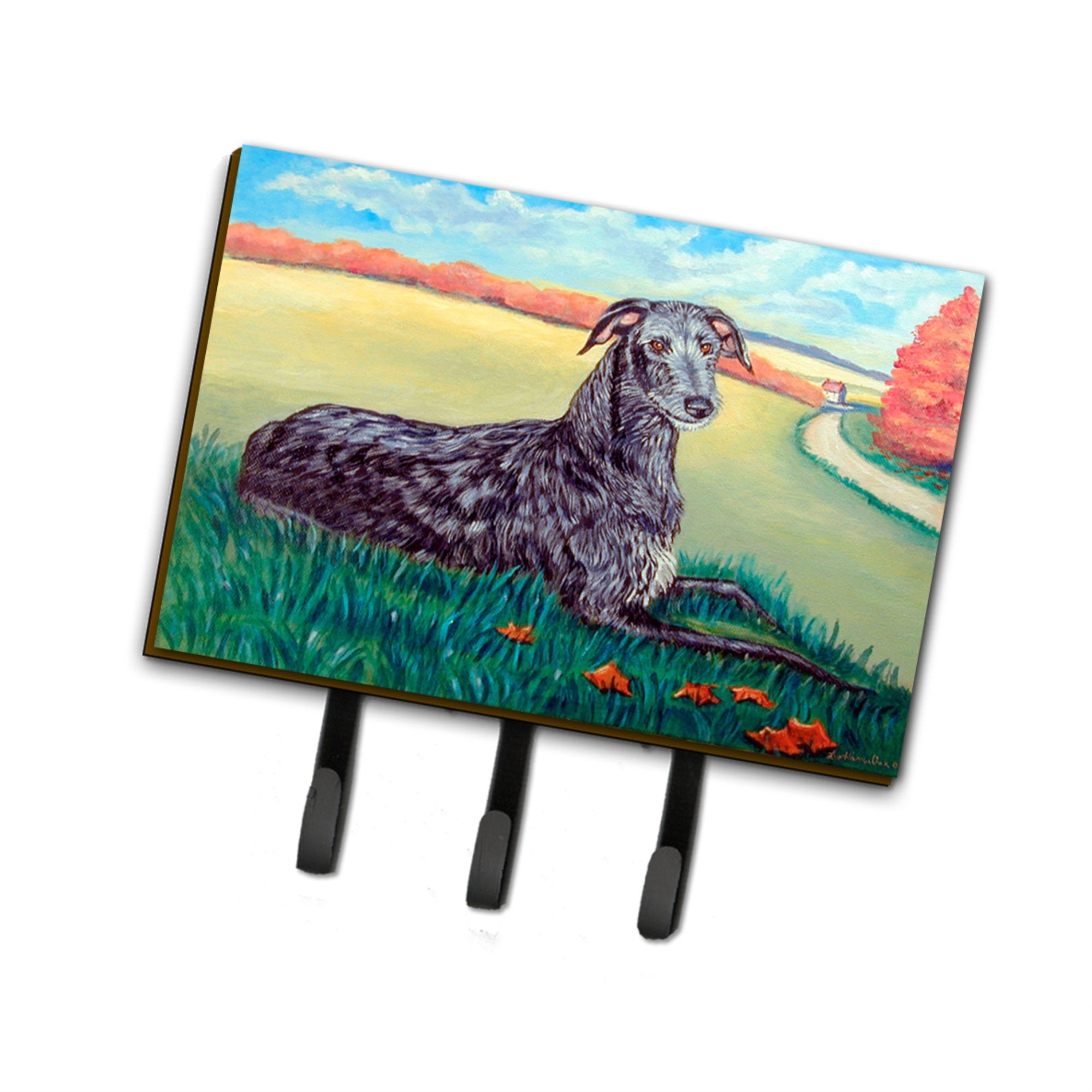 Caroline'S Treasures 7521Th68 Scottish Deerhound Leash Holder Or Key Hook, Large, Multicolor