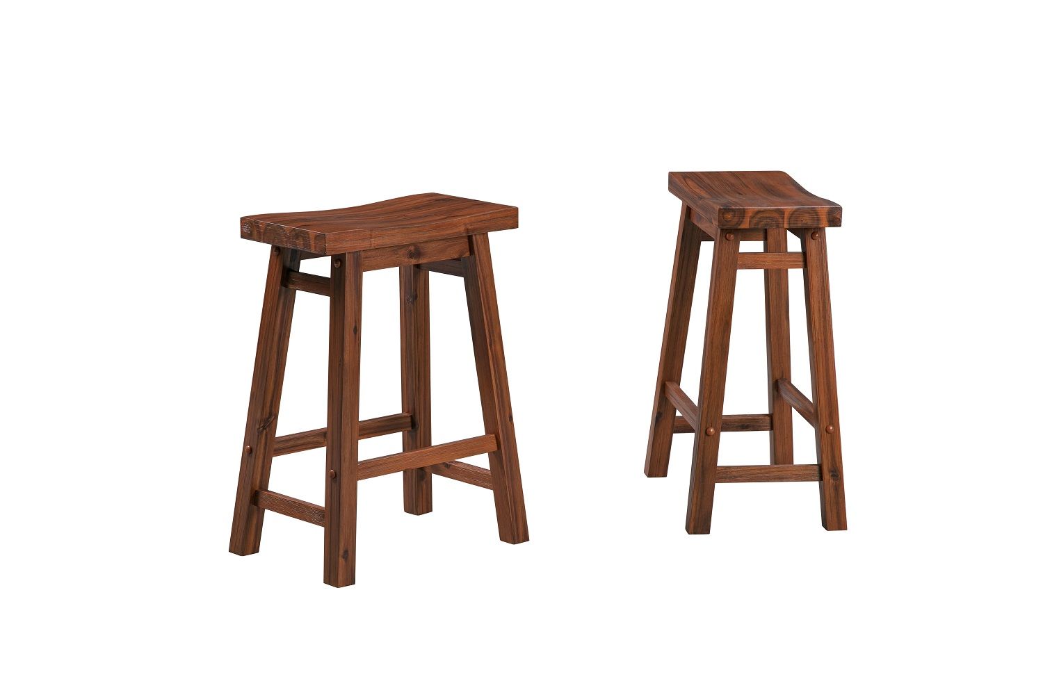 Sonoma Saddle 24 Counter Stool [Chestnut Wire-Brush], 2-Pack