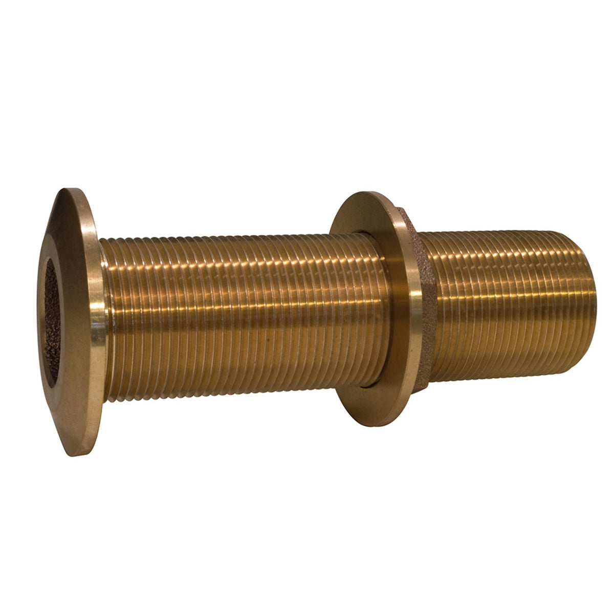 Groco 1 1/2' Bronze Extra Long Thru-Hull Fitting With Nut
