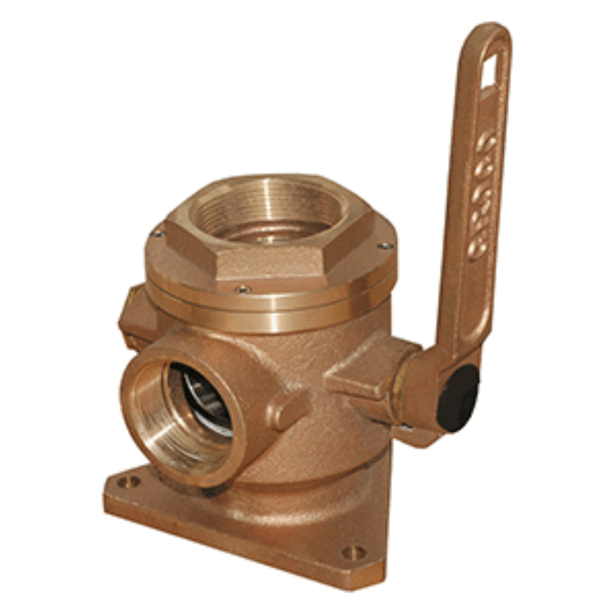 Groco 2 1/2' Safety Seacock & Adaptor With 2' Side Port