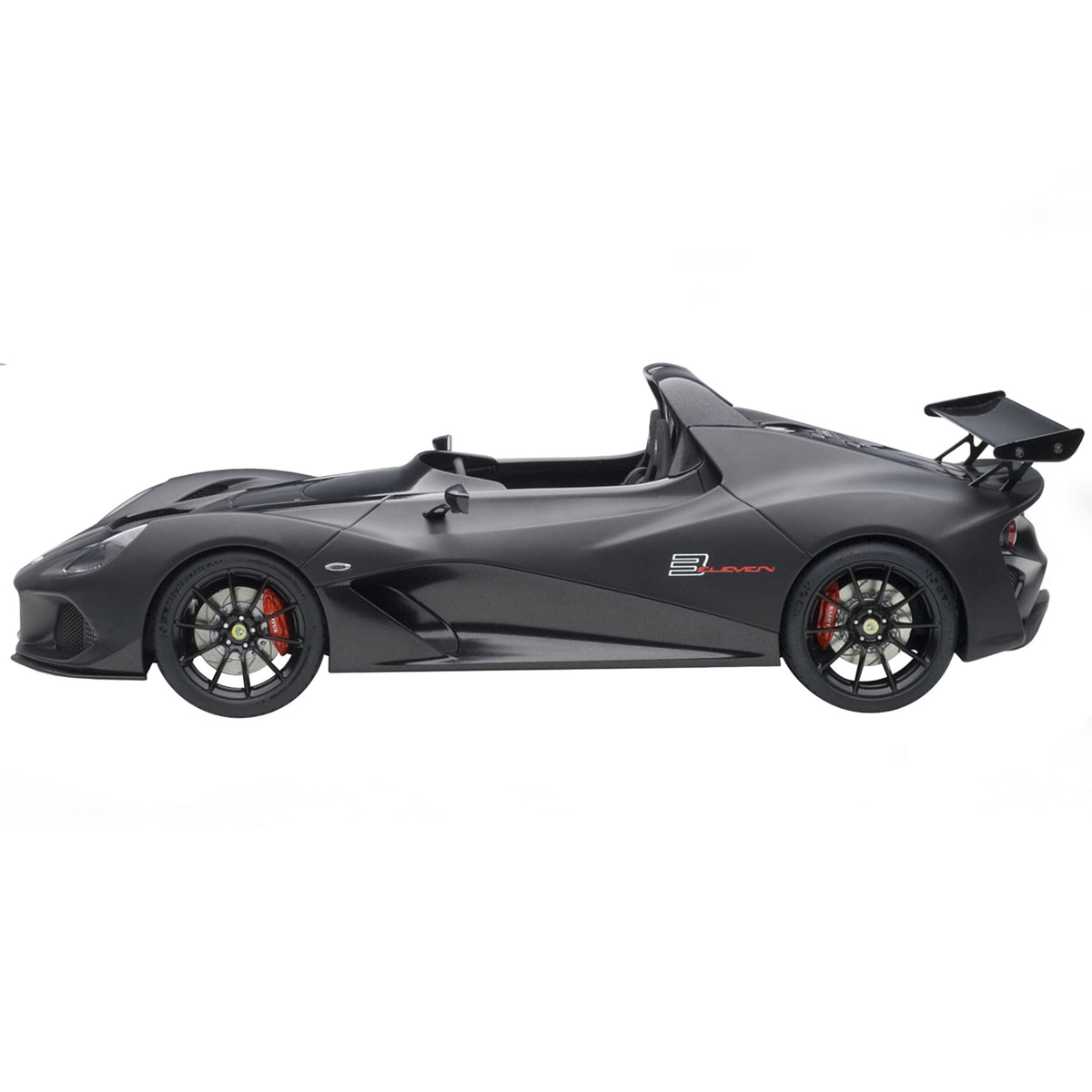 Lotus 3-Eleven Matt Black With Gloss Black Accents 1/18 Model Car By Autoart