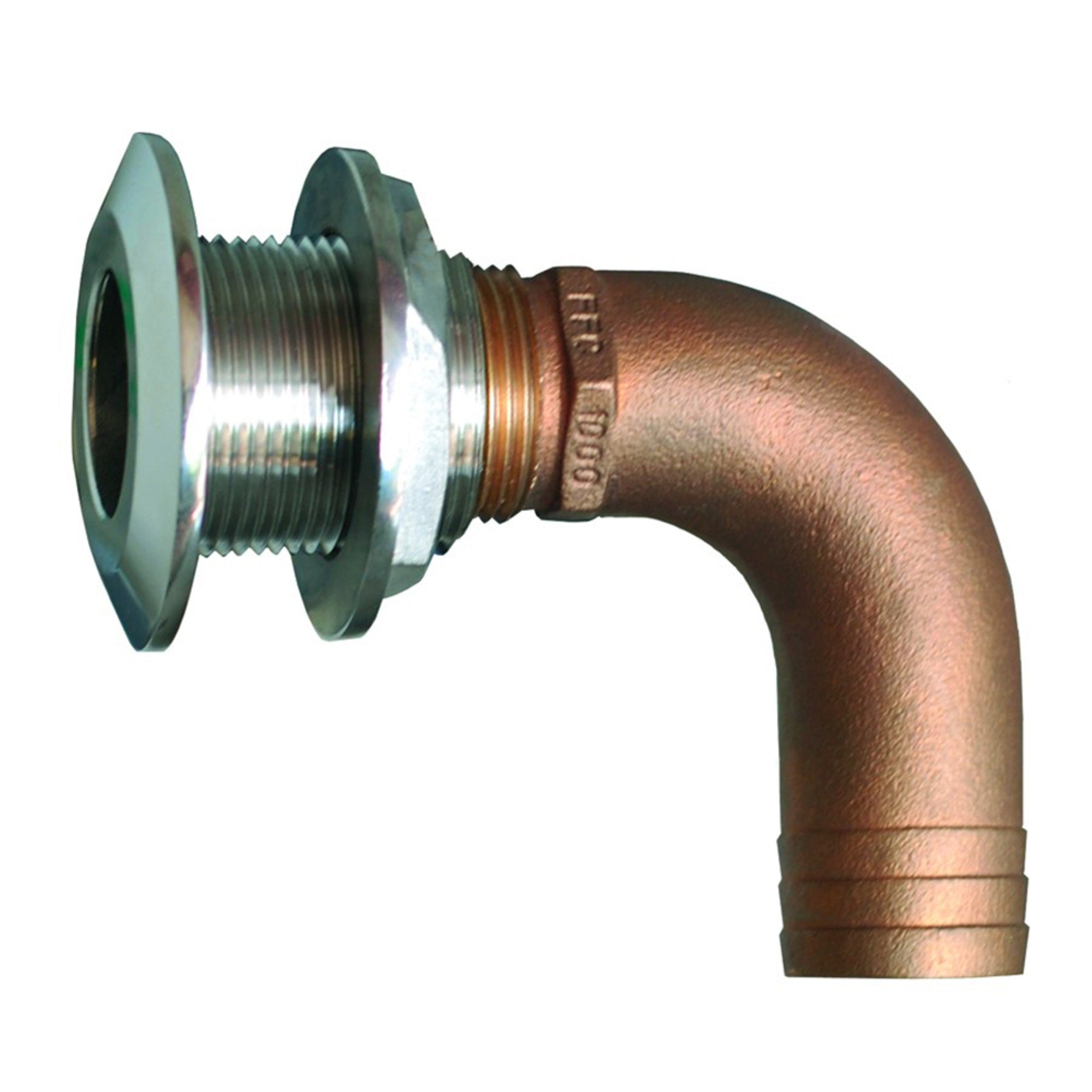 Groco 1 1/4' 90 Degree Hose Thru-Hull Fitting