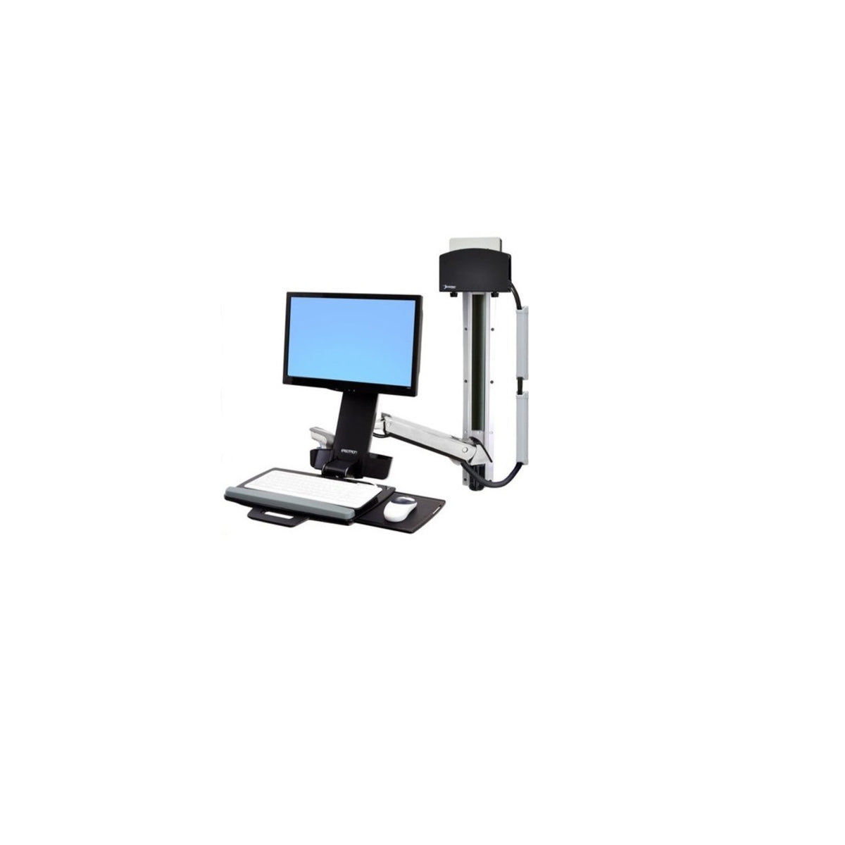 Ergotron 45-273-026 Styleview Sit-Stand Combo System 45-273-026 Polished Aluminum