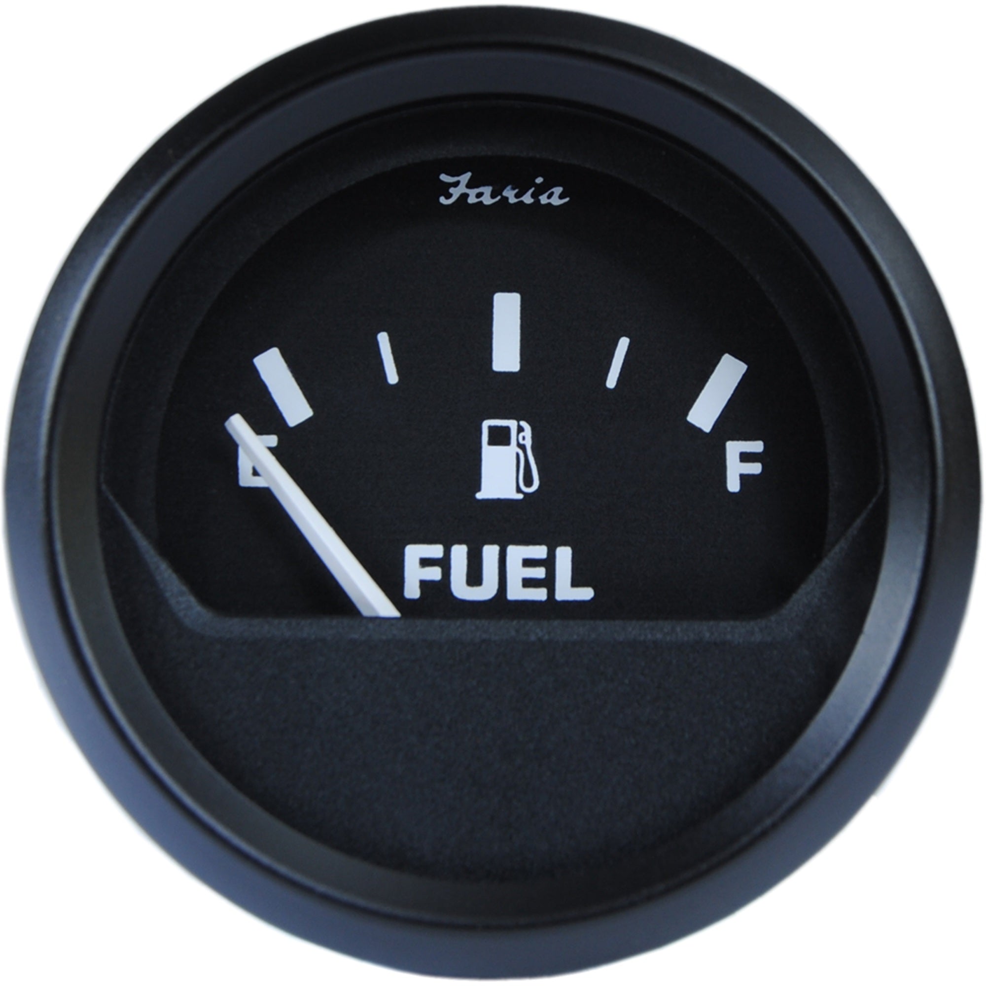 Faria Euro Black 2' Fuel Level Gauge - Metric
