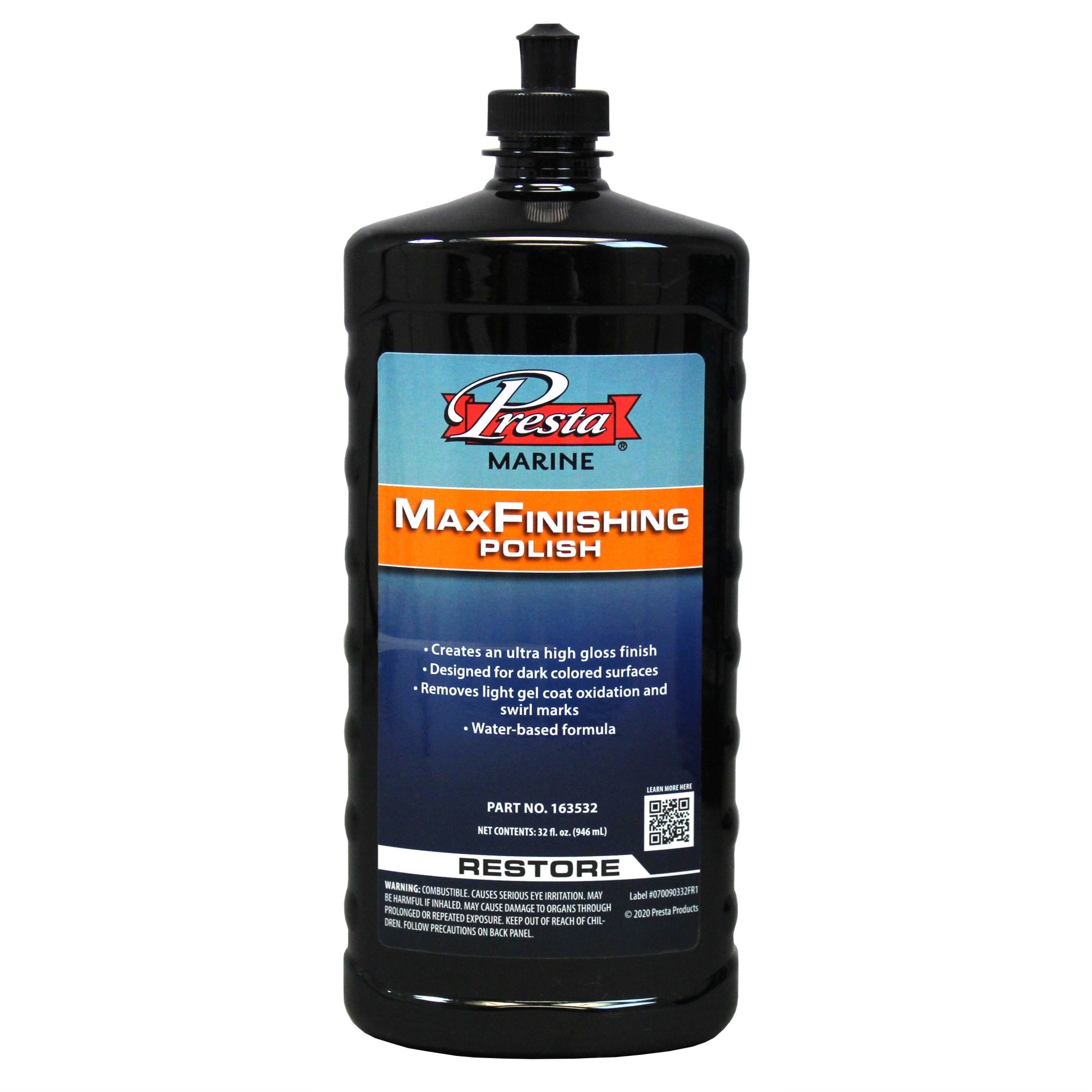 Presta 163532 Maxfinishing Polish For A Swirl-Free Finish On Gel Coat And Composite Surfaces - 32 Oz.