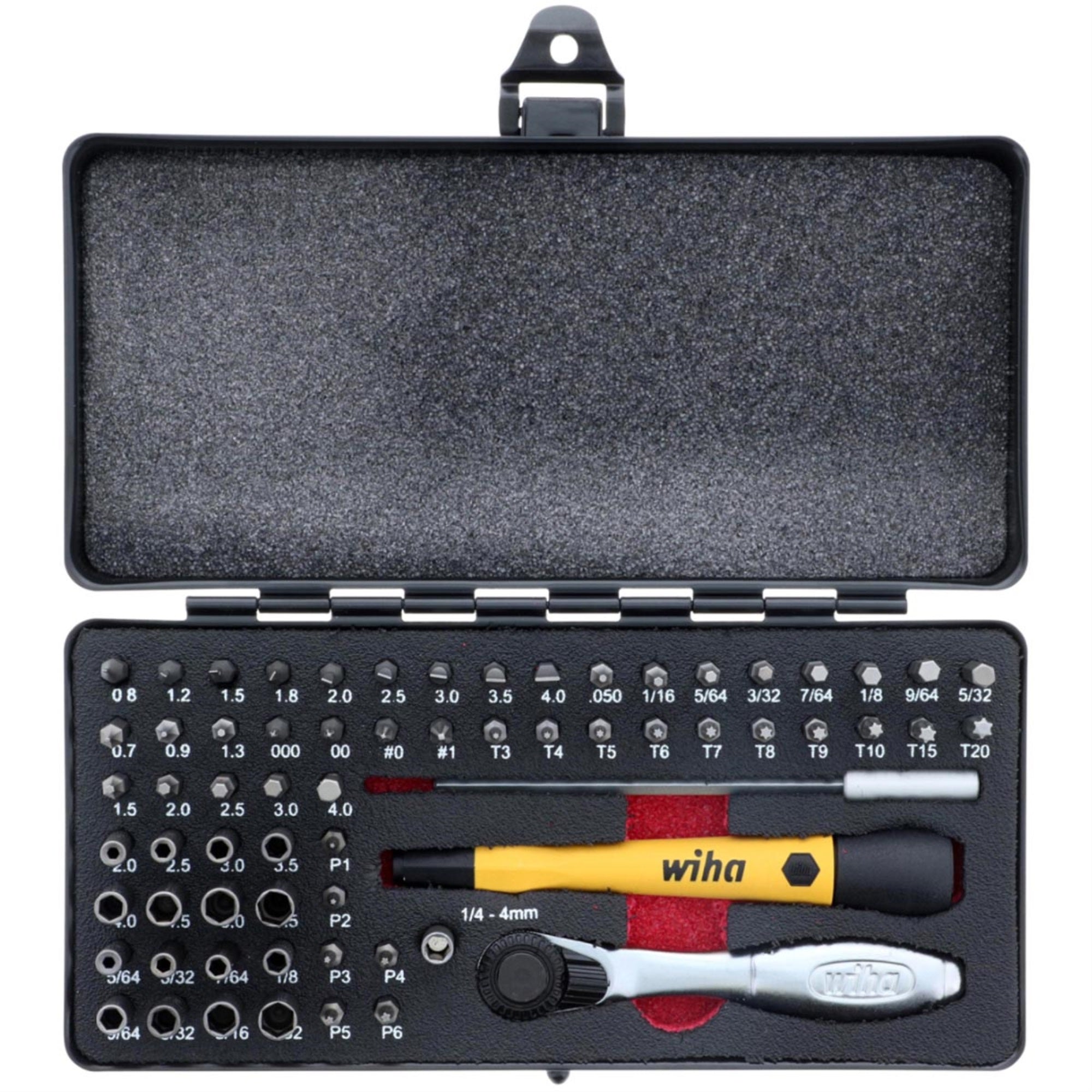 Wiha System-4 ESD Safe Master Technician Ratchet and MicroBits Set - 65 Piece Set