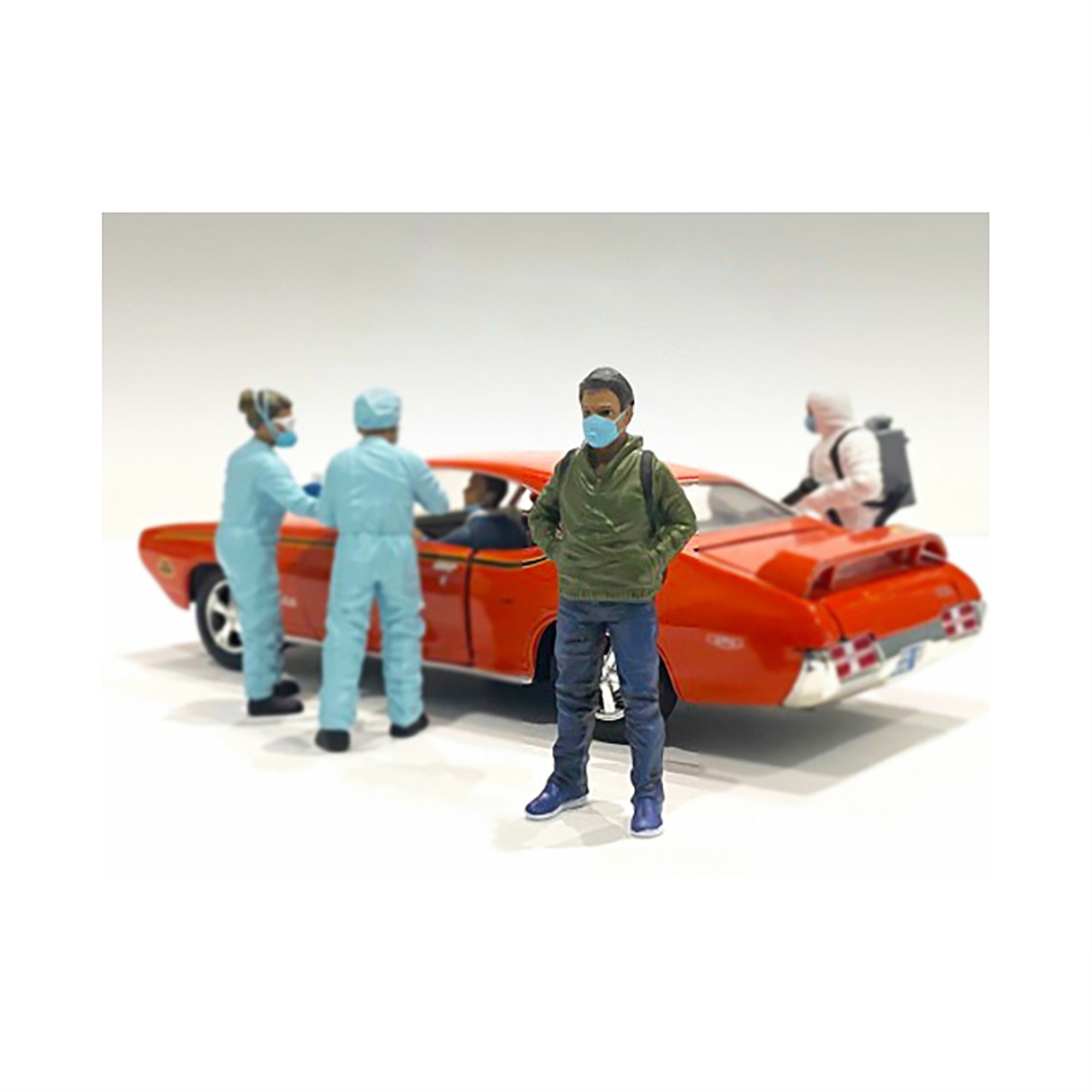 Hazmat Crew Figurine V For 1/18 Scale Models By American Diorama
