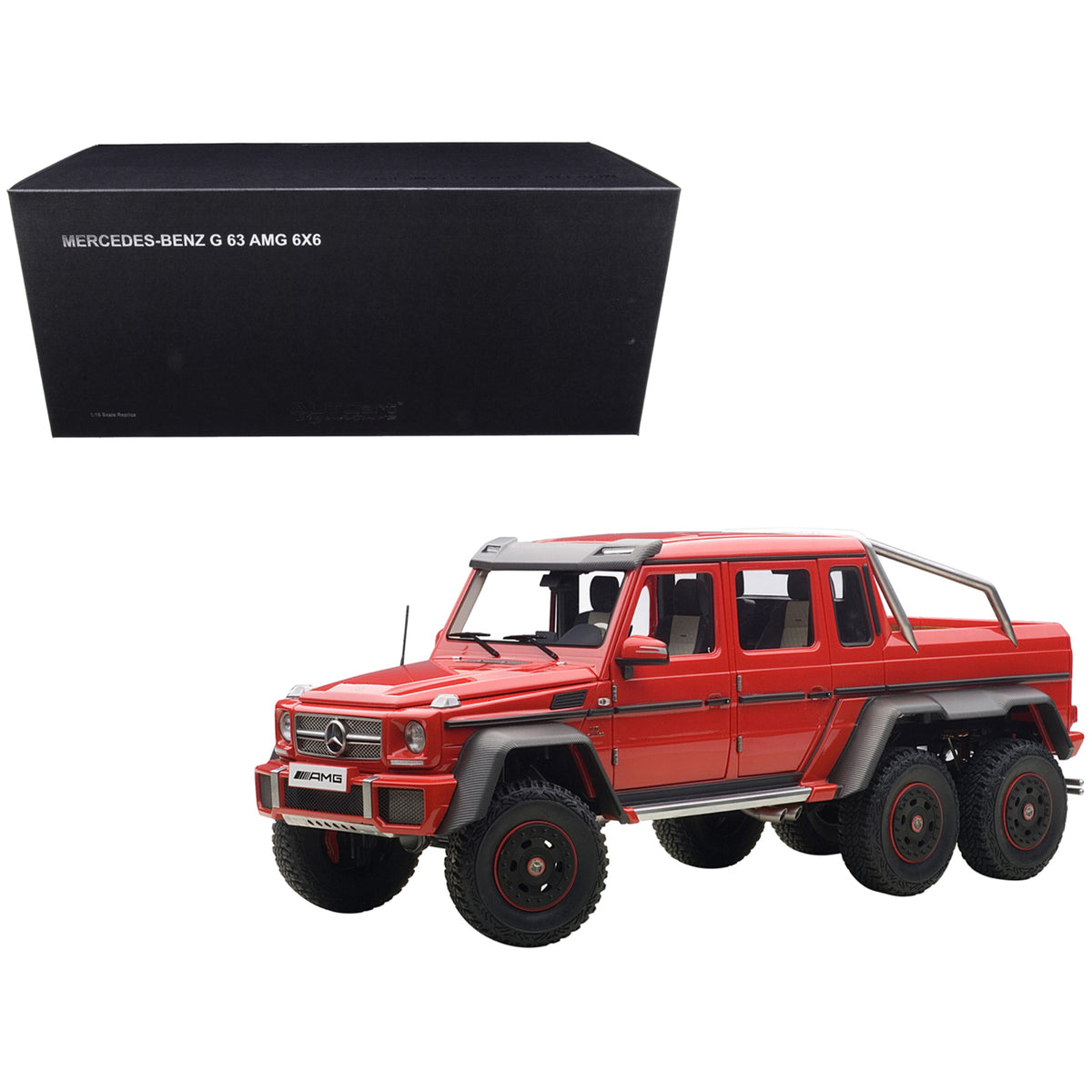 Mercedes G63 Amg 6X6 Red 1/18 Model Car By Autoart