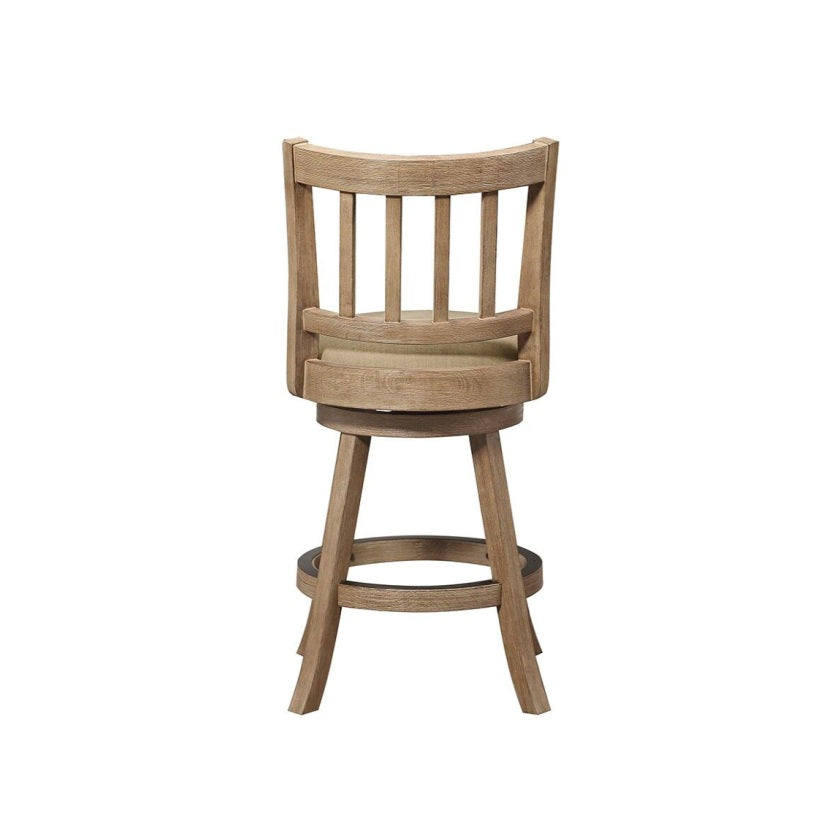 24 Sheldon Swivel Counter Stool Driftwood Wire-Brush And Oatmeal