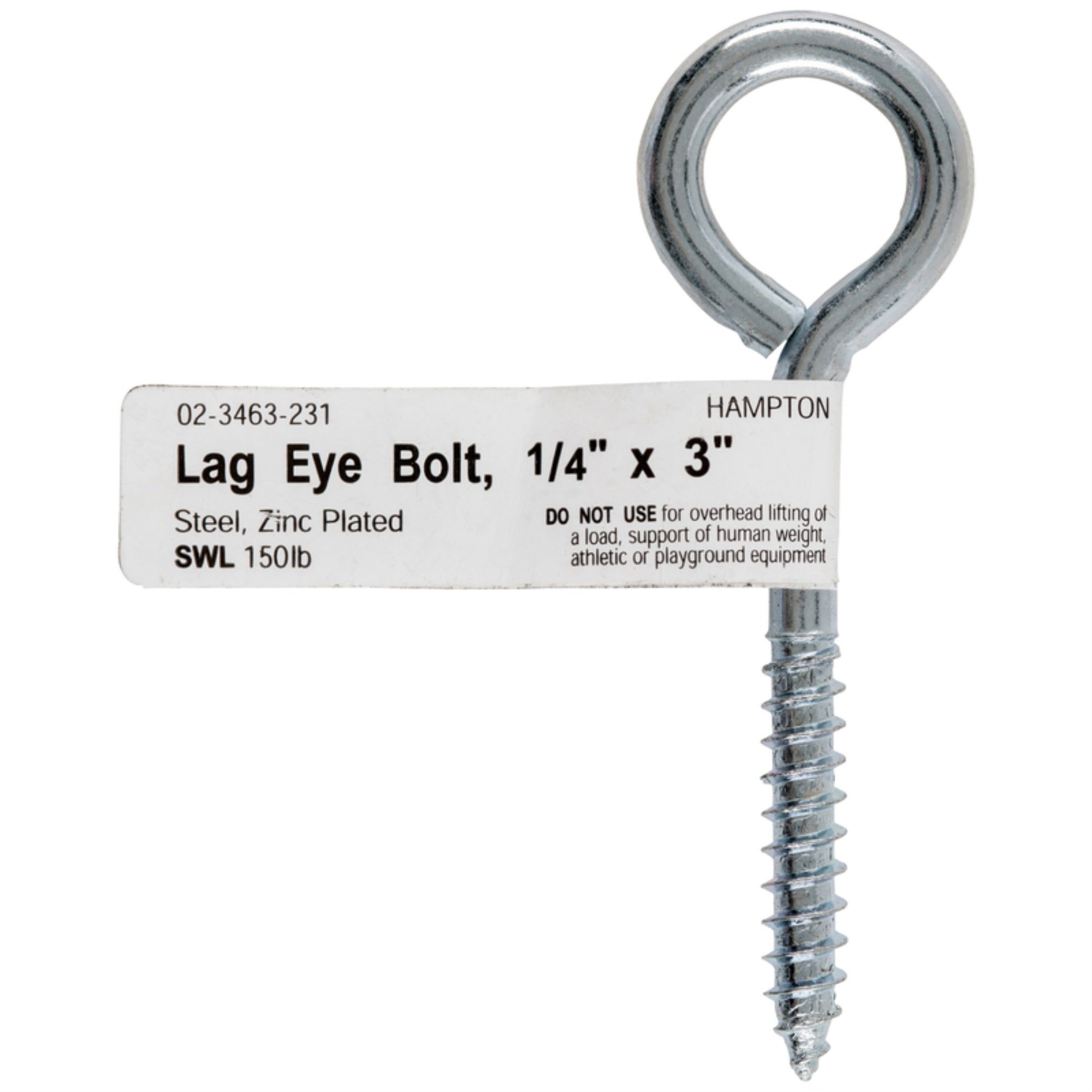 Lag Eye Bolt 1/4X3 (Pack Of 10)