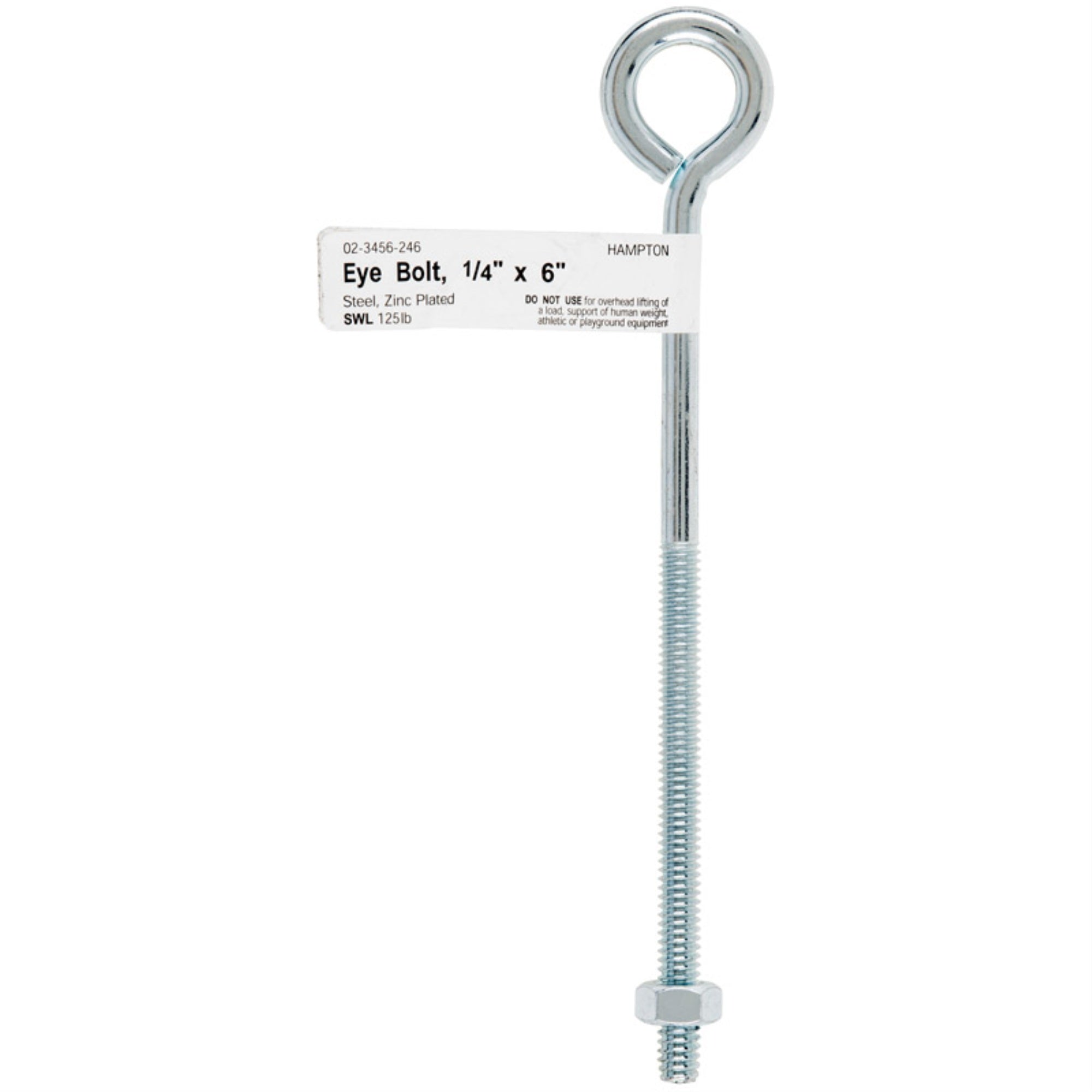 Bolt Eye W/Nut 1/4X6 (Pack Of 10)