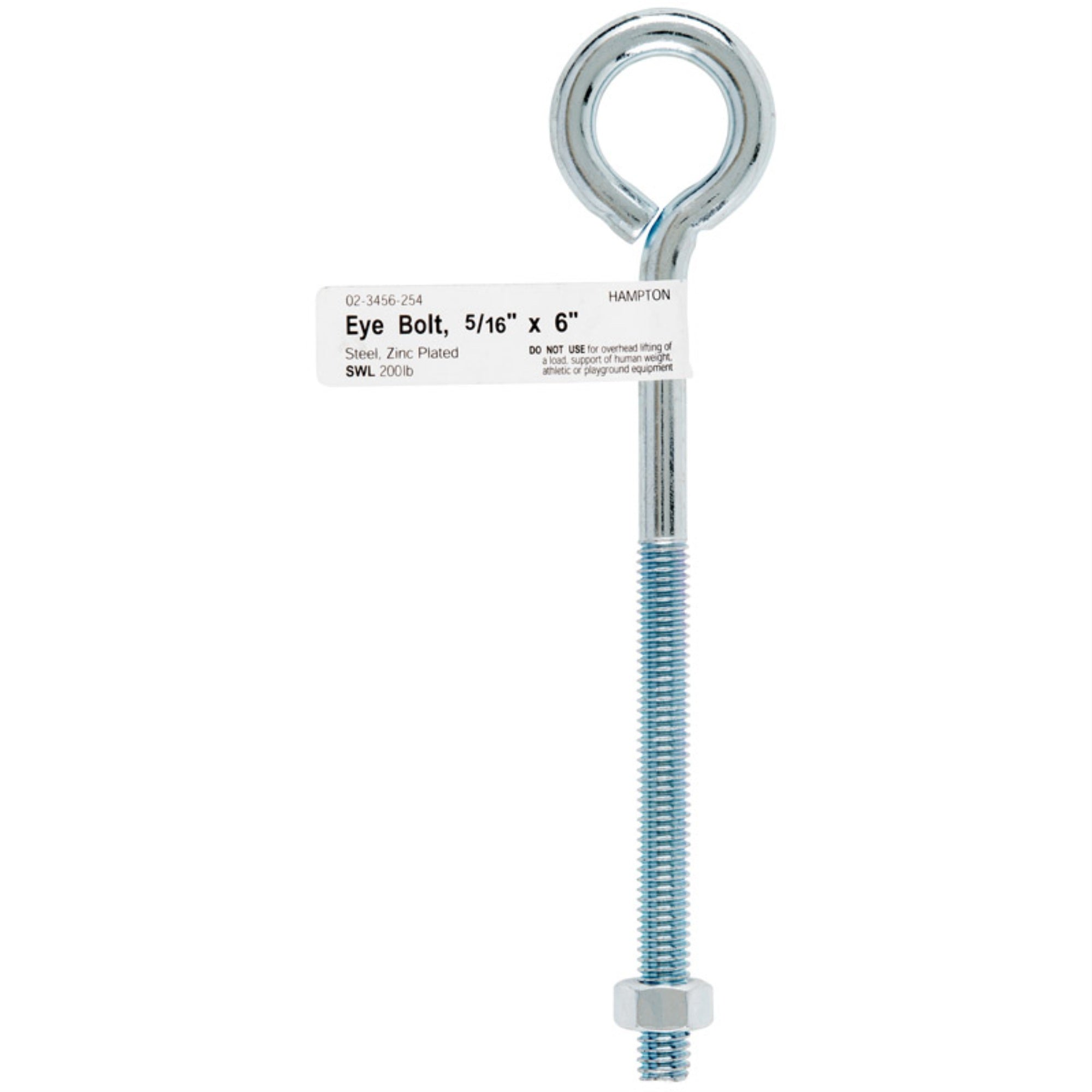 Bolt Eye W/Nut5/16X6 (Pack Of 10)