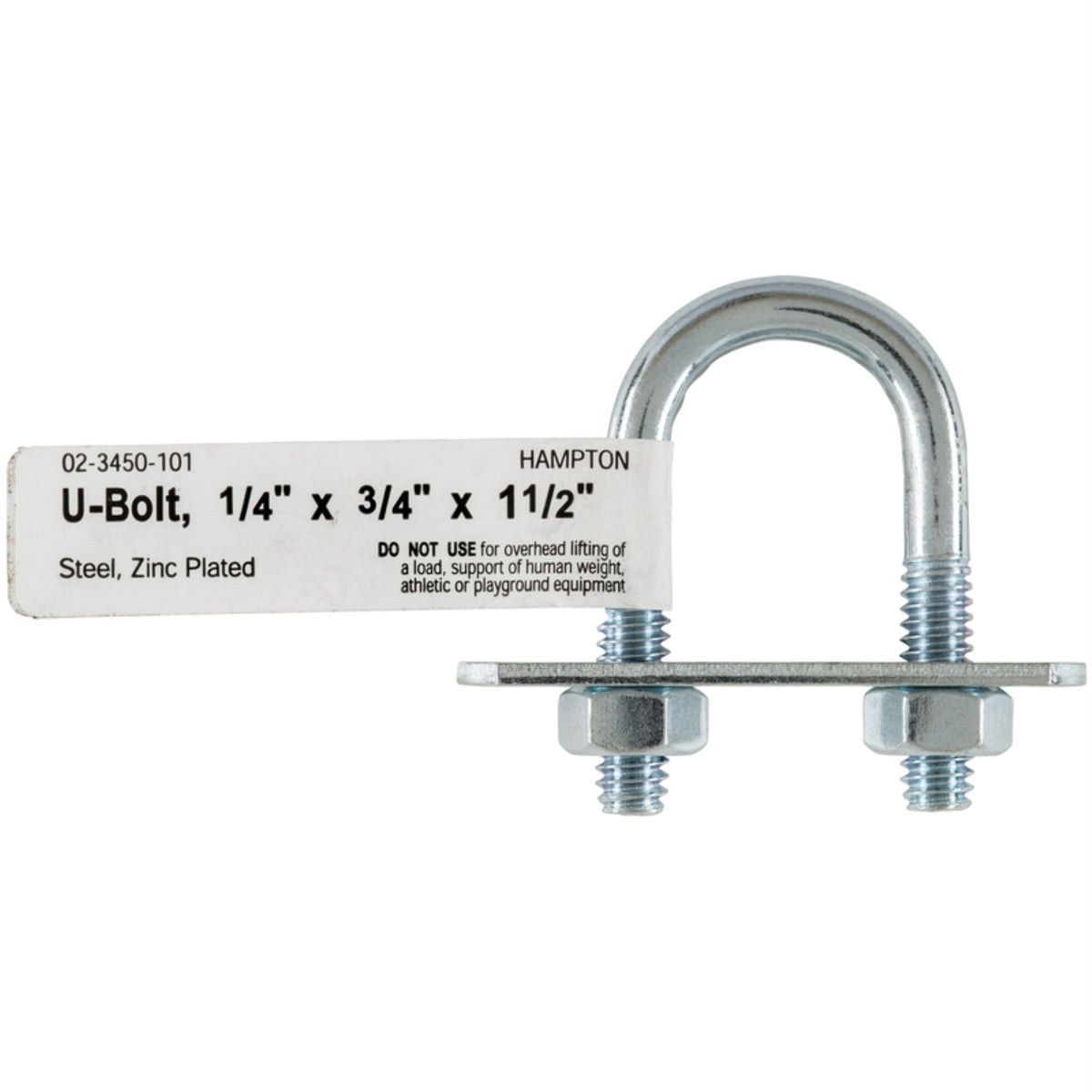 Bolt U 1/4X3/4X1-1/2 (Pack Of 10)