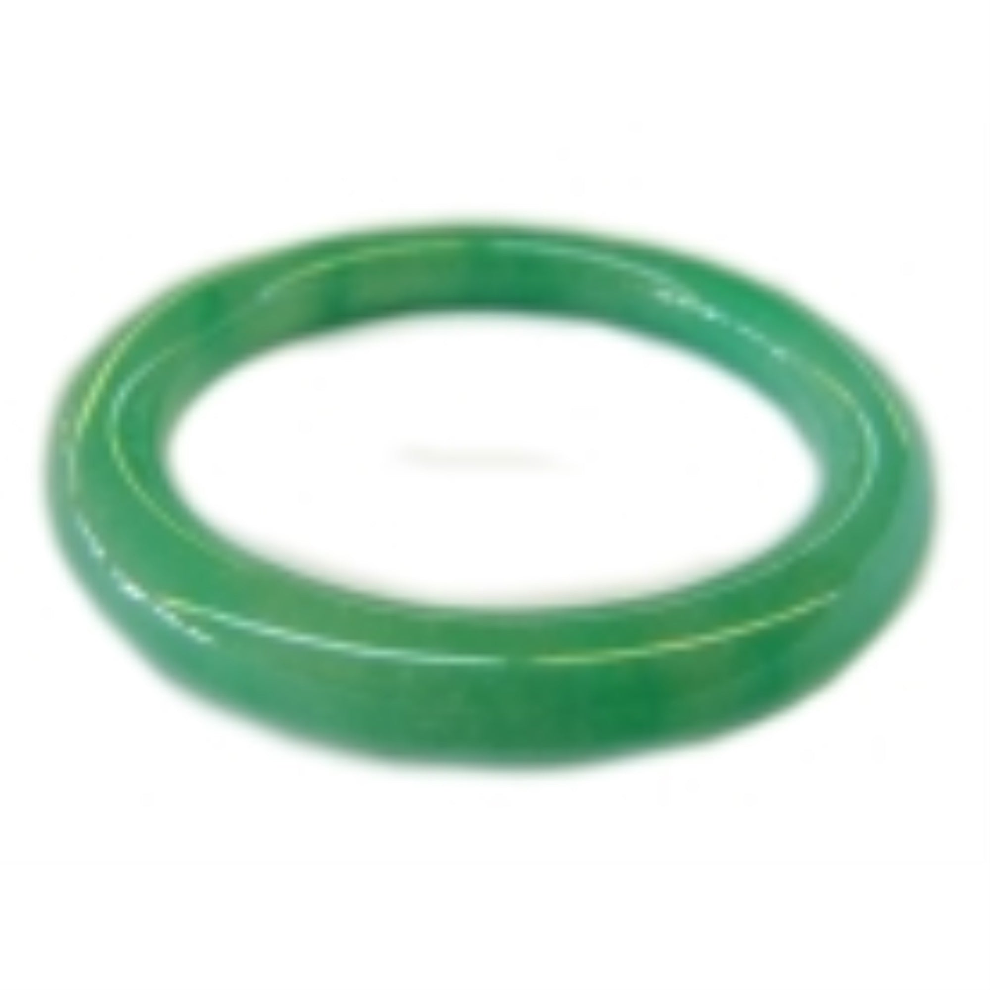 Round Inside Slip on Green Jade Bangles