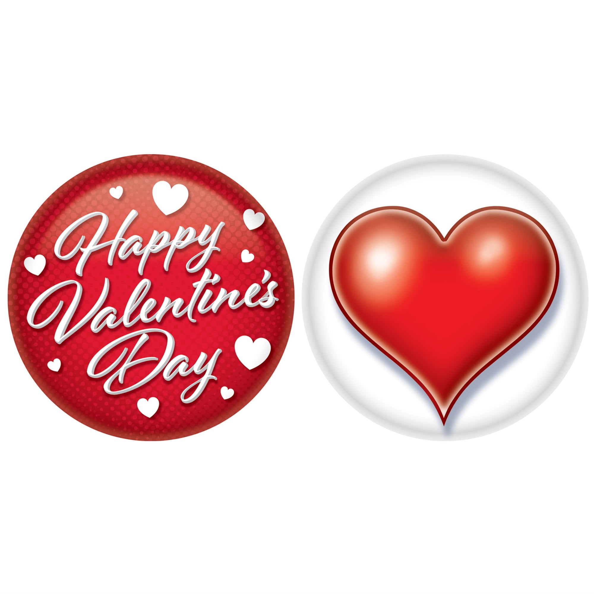 Valentine'S Day Buttons 0 Pack Of 12