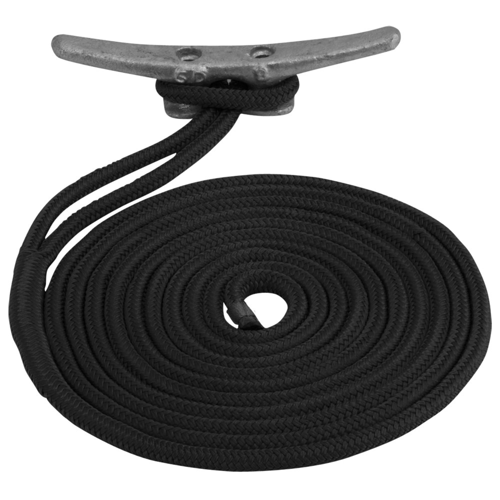 Sea Dog Double Braided Nylon Dock Line 1/2' X 30' Black