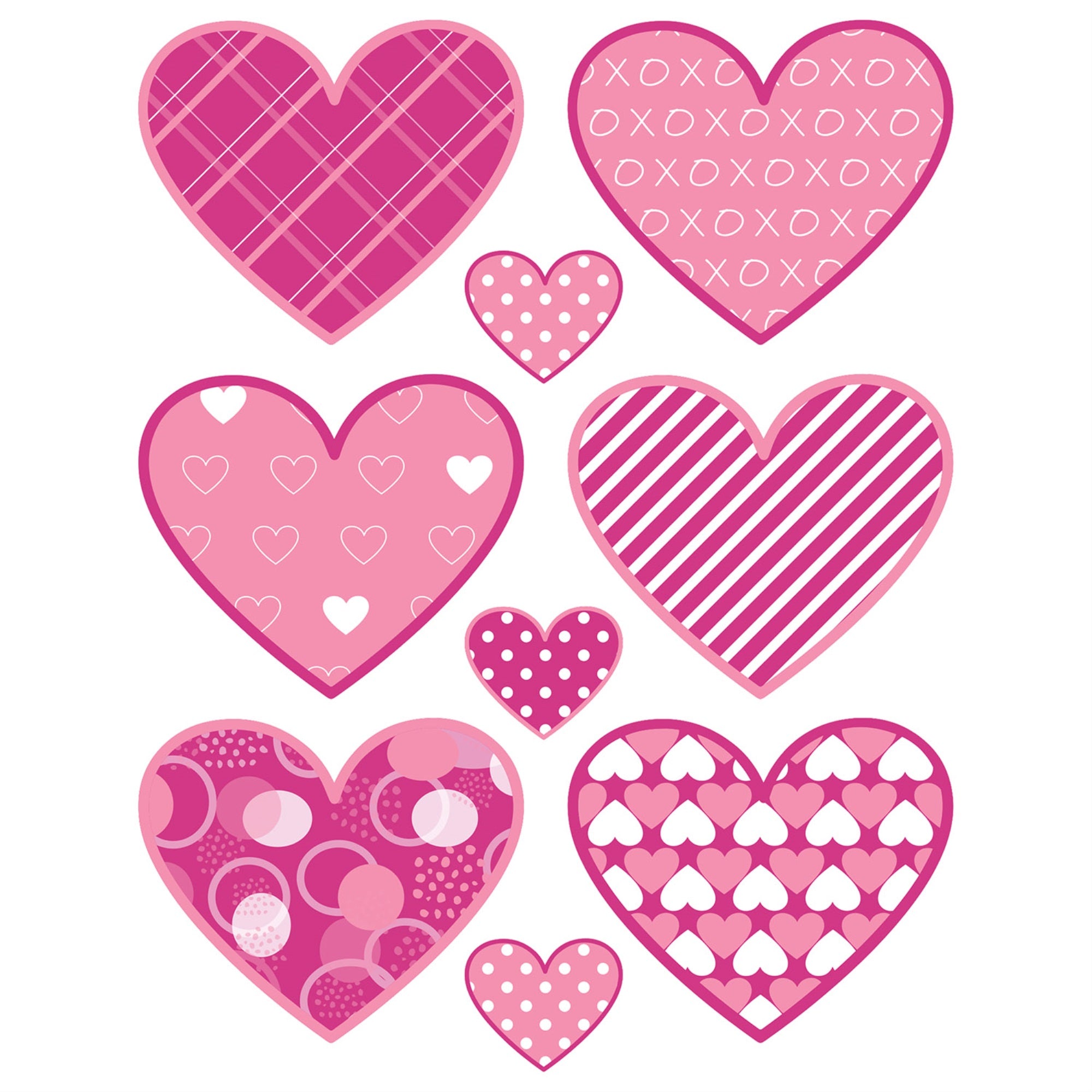 Valentines Day Clings, (Pack Of 12)