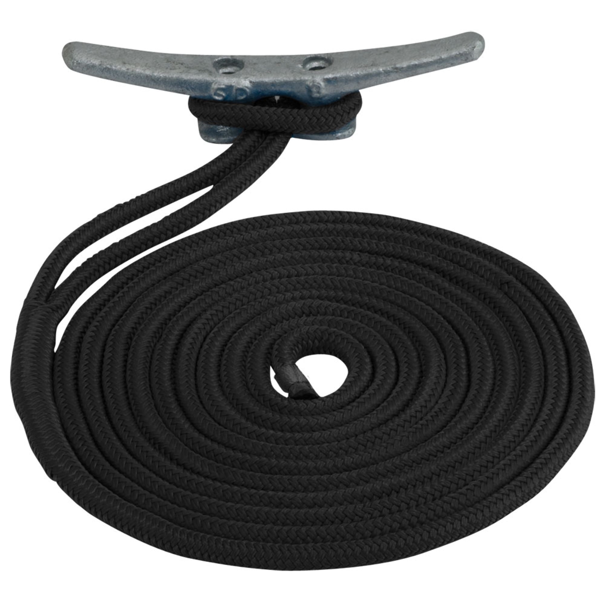 Sea Dog Double Braided Nylon Dock Line 5/8' X 20' Black