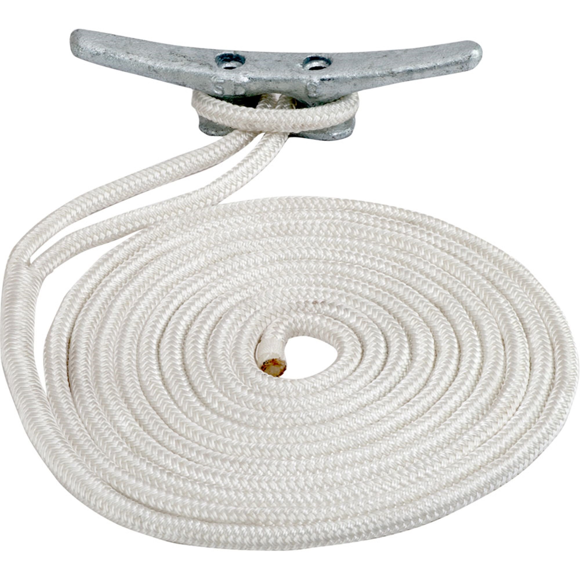 Sea Dog Double Braided Nylon Dock Line 5/8' X 35' White
