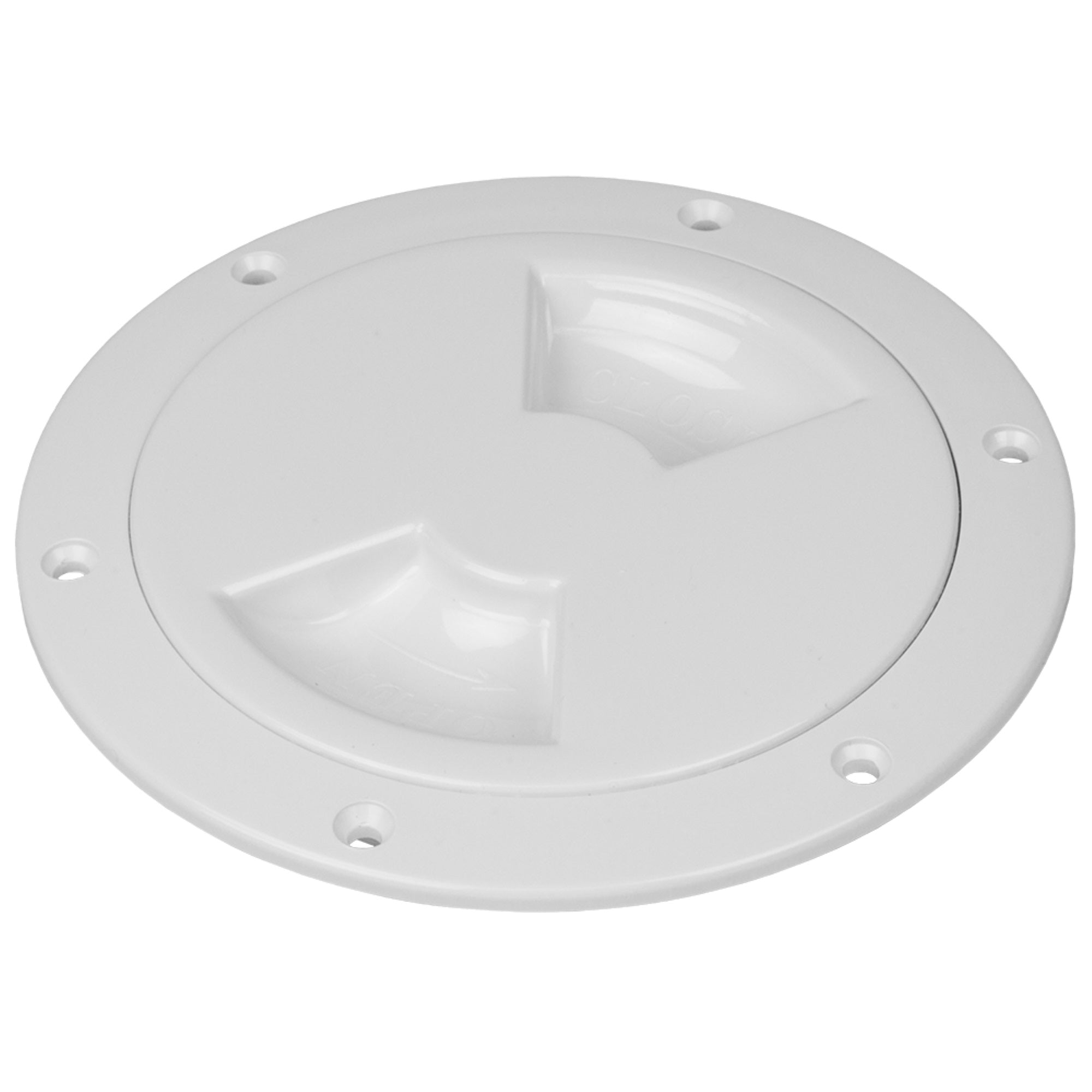 Sea Dog Abs Deck Plate White  Smooth 5' Quarter Turn To