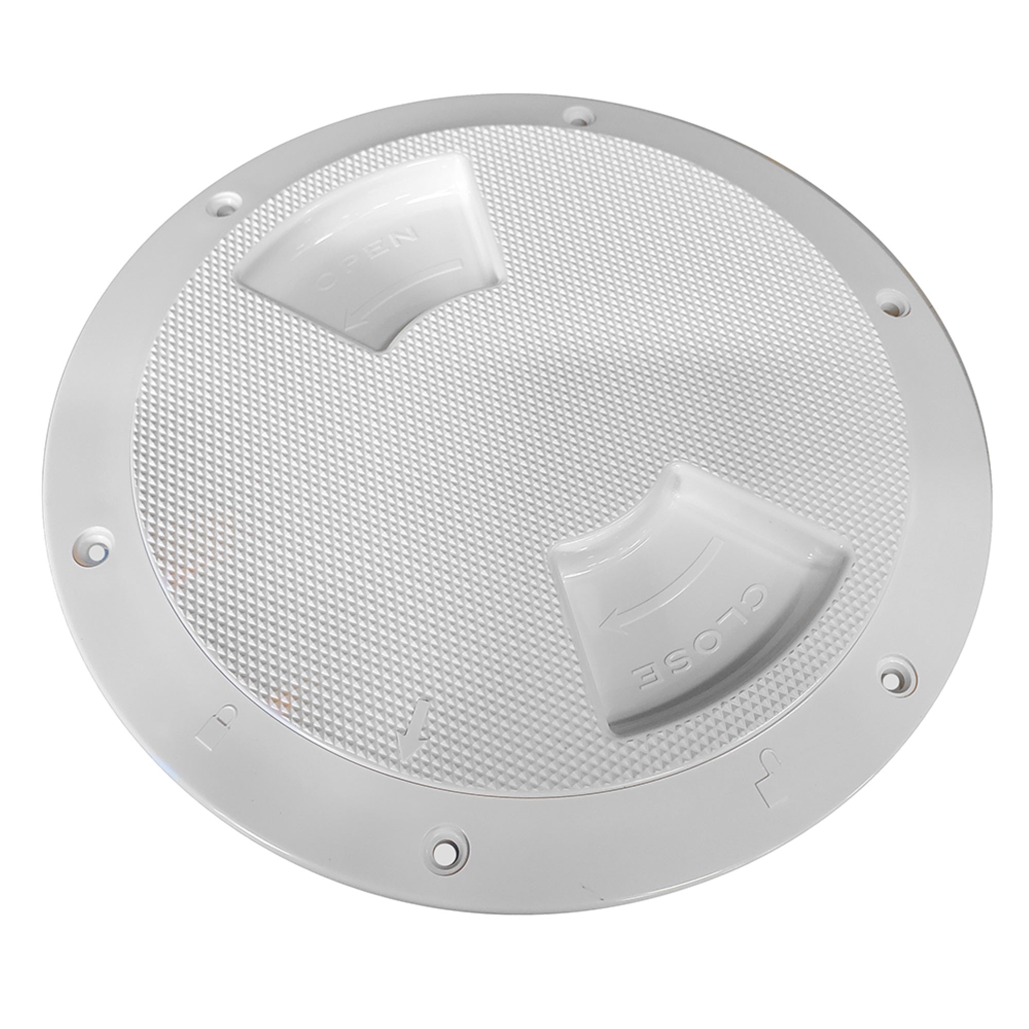 Sea Dog Abs Deck Plate White Textured 5 Quarter Turn To