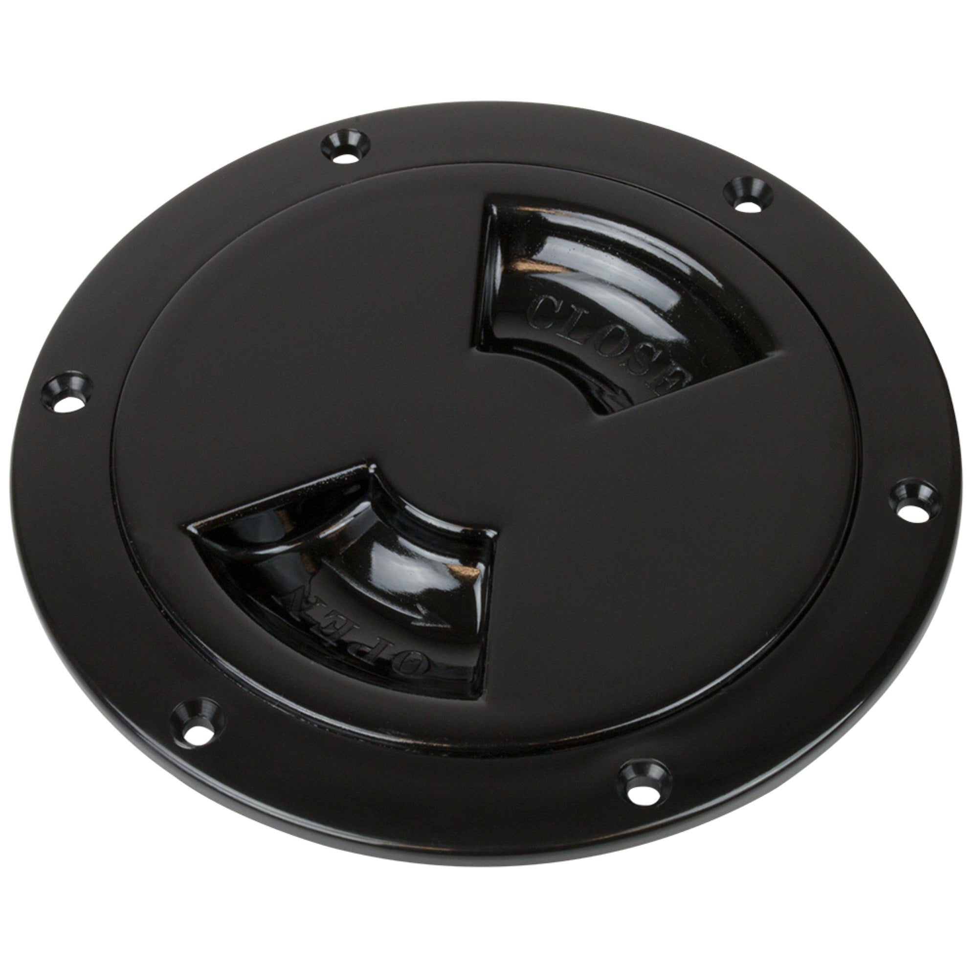 Sea Dog Abs Deck Plate Black Smooth 8 Quarter Turn To