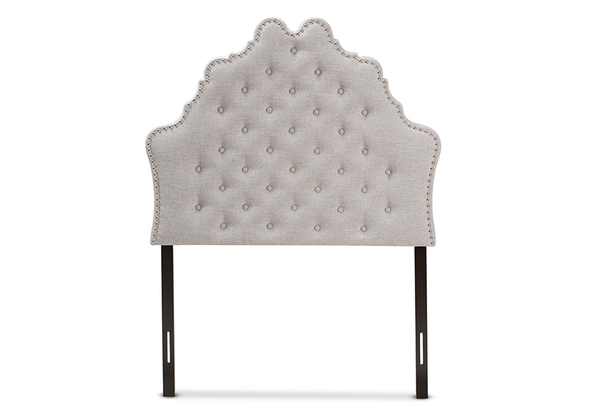 Baxton Studio Hilda Modern And Contemporary Greyish Beige Fabric Twin Size Headboard