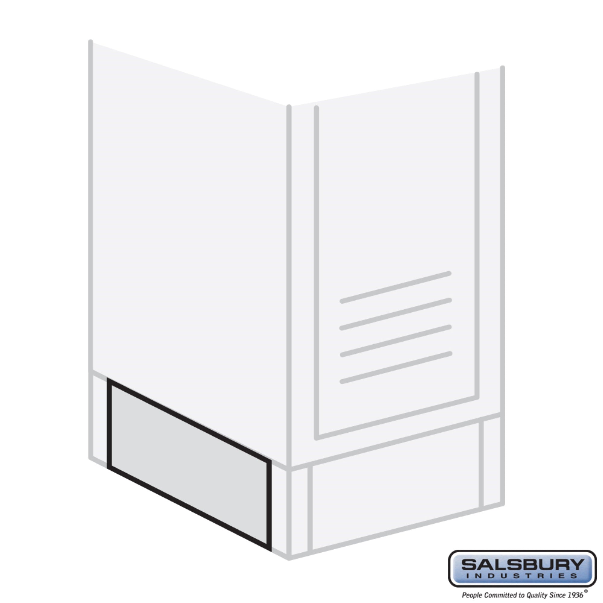 End Base - for 21 Inch Deep Lockers - Gray