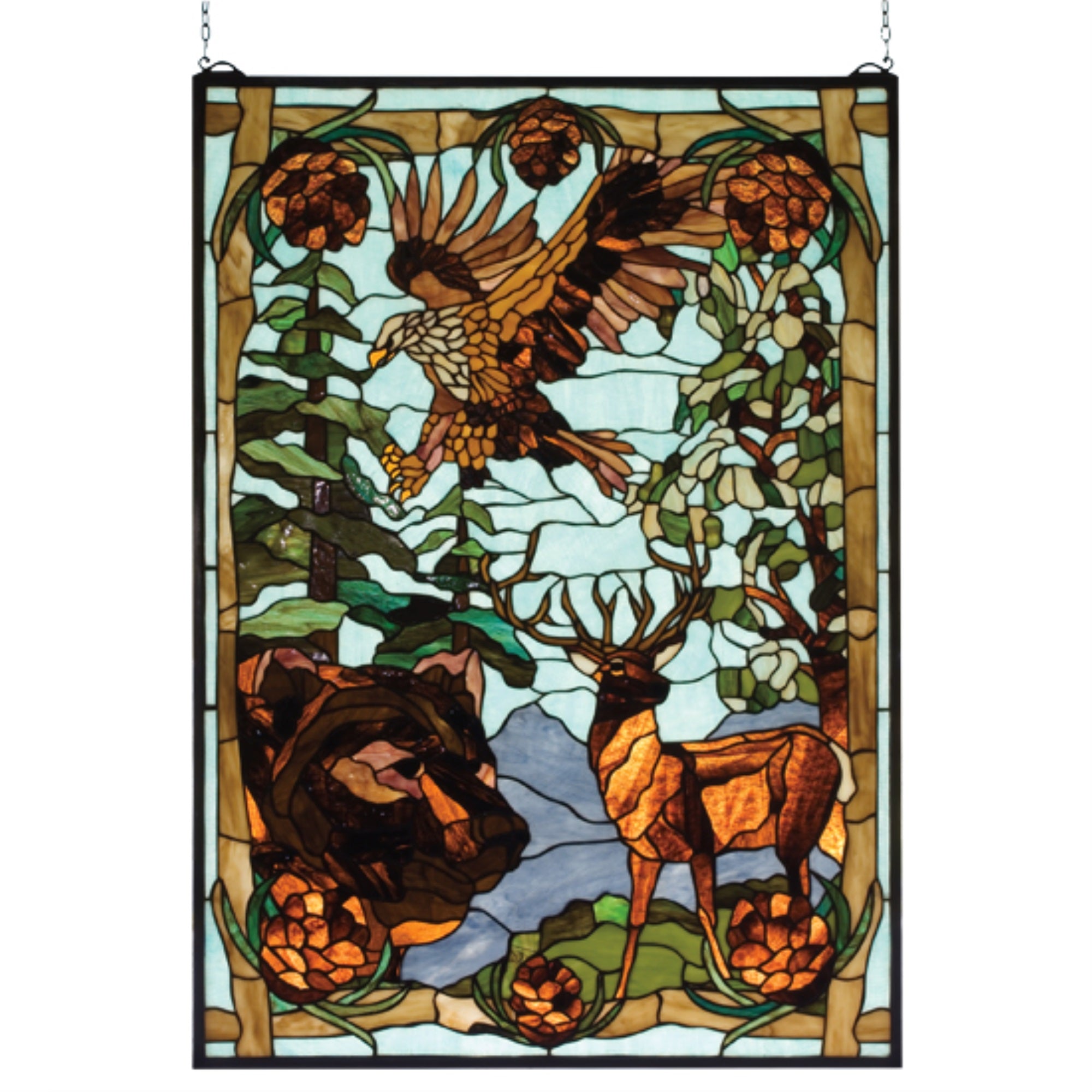 25'W X 35'H Wilderness Stained Glass Window