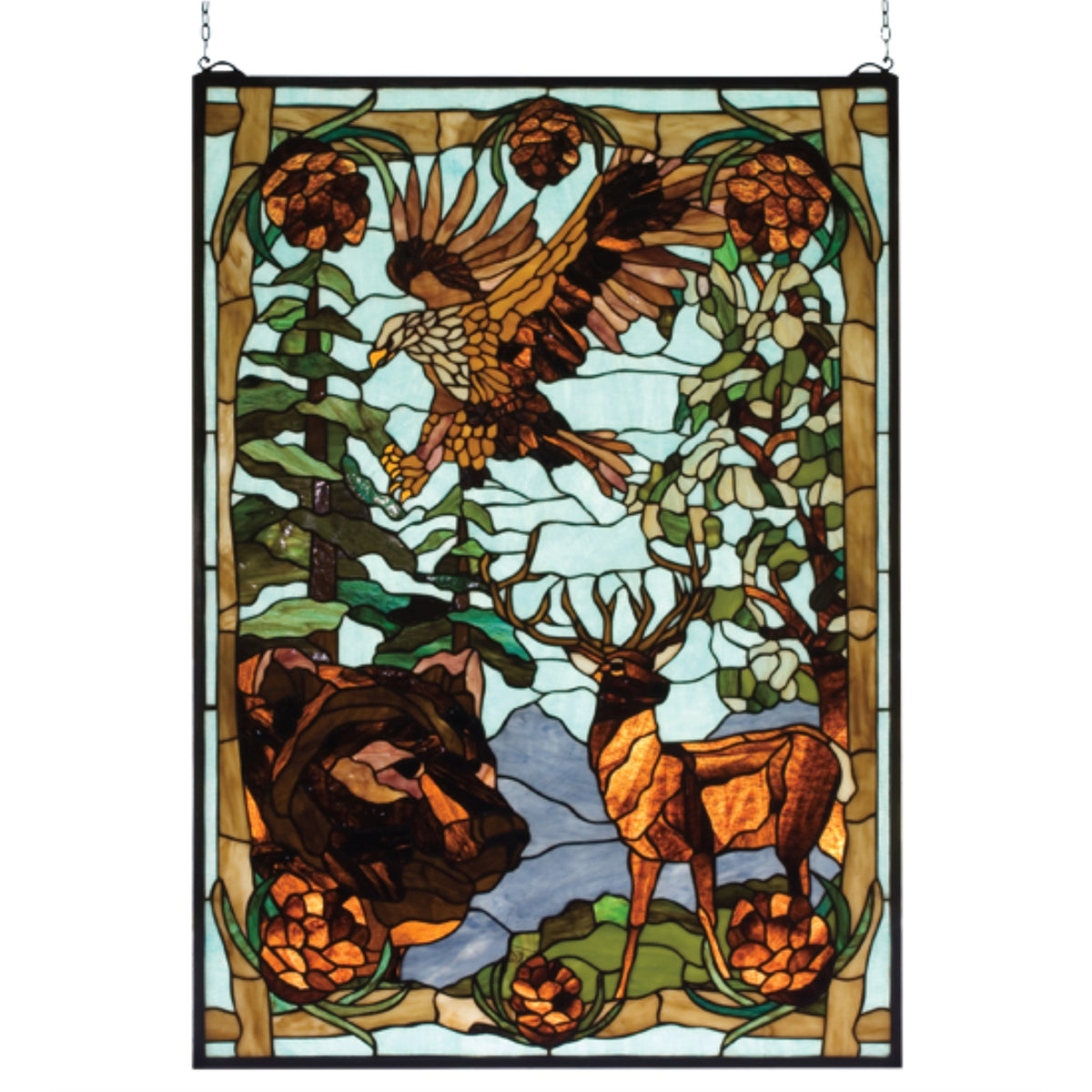 25'W X 35'H Wilderness Stained Glass Window